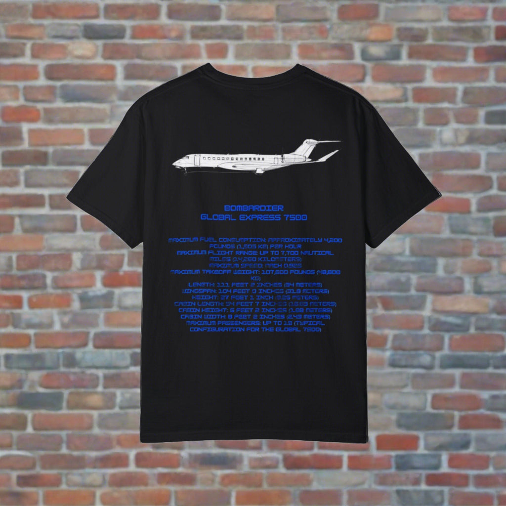 Global 7500 T-shirt. aviation. gift. pilot. jets. mens gifts. gifts for her