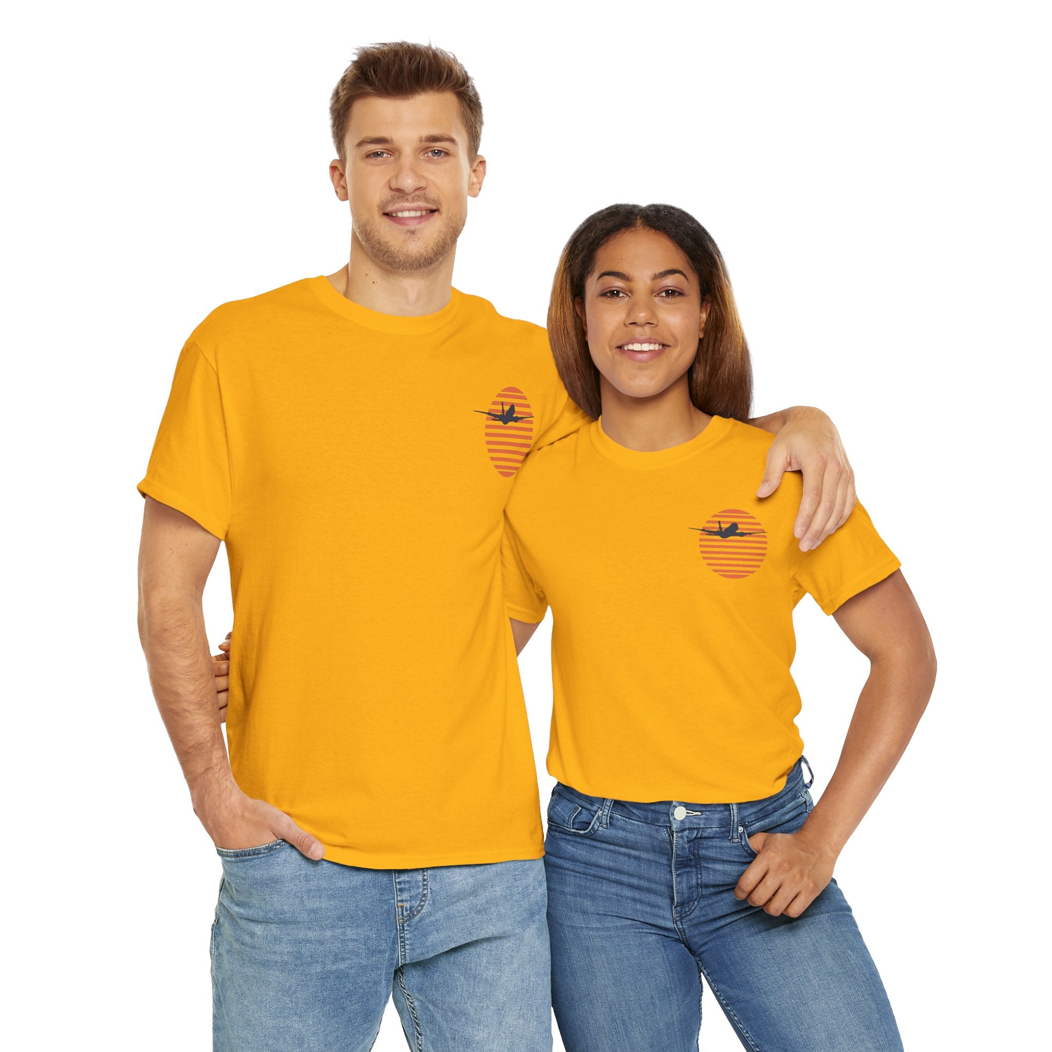 into the sunset. plane. t-shirt. aviation. pilots. gifts.