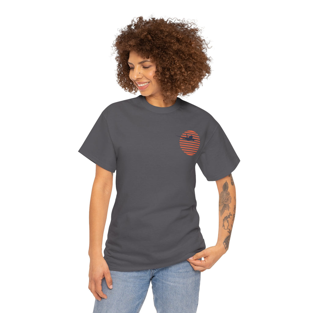 into the sunset. plane. t-shirt. aviation. pilots. gifts.
