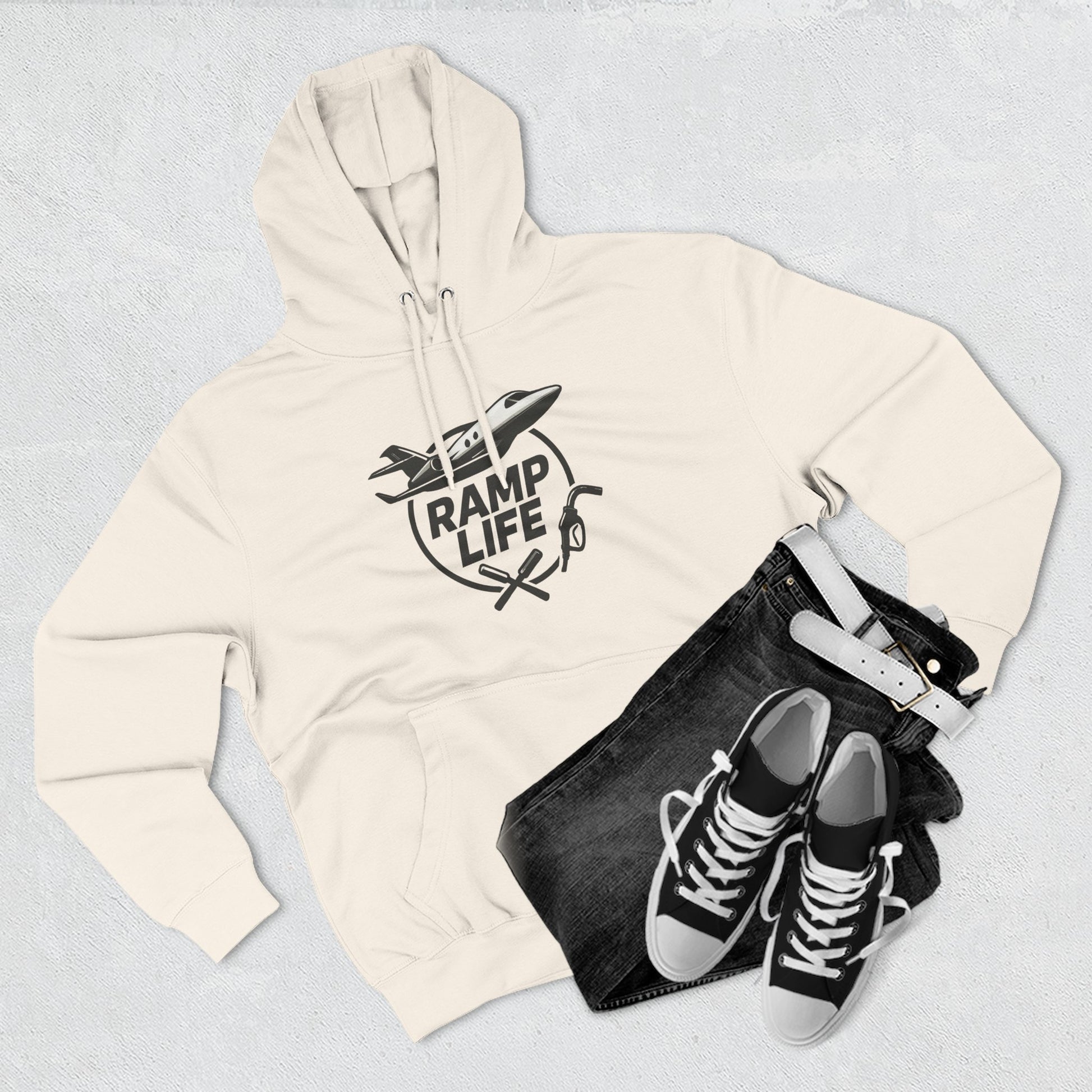 Ramp Life airplane logo Hoodie | aviation pilot Inspired design