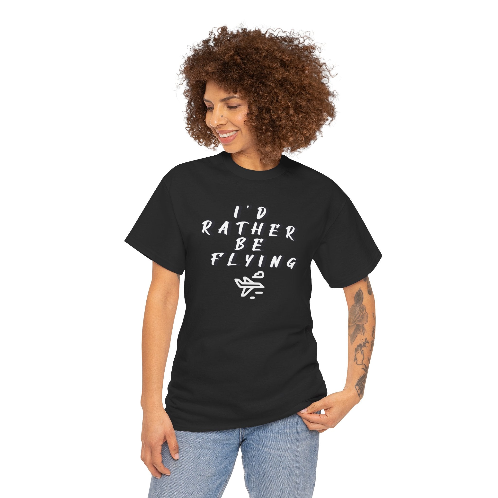 I'd rather be flying! T-shirt. aviation. pilots. travel. shirt