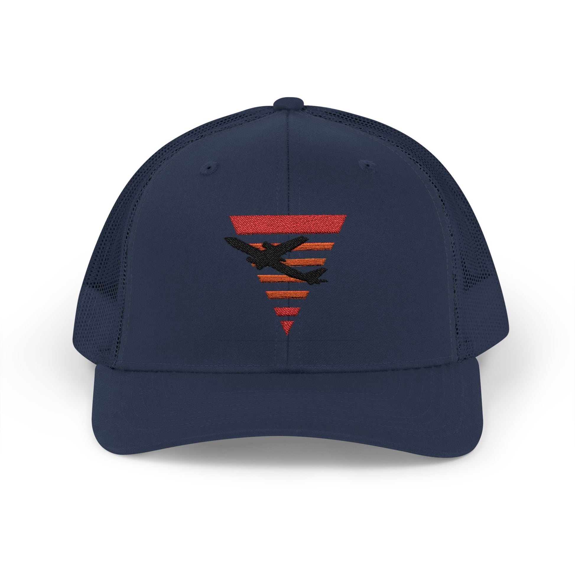 Tornado Pilot Snapback Trucker Cap — Vintage Stormy Sky Embroidered Logo