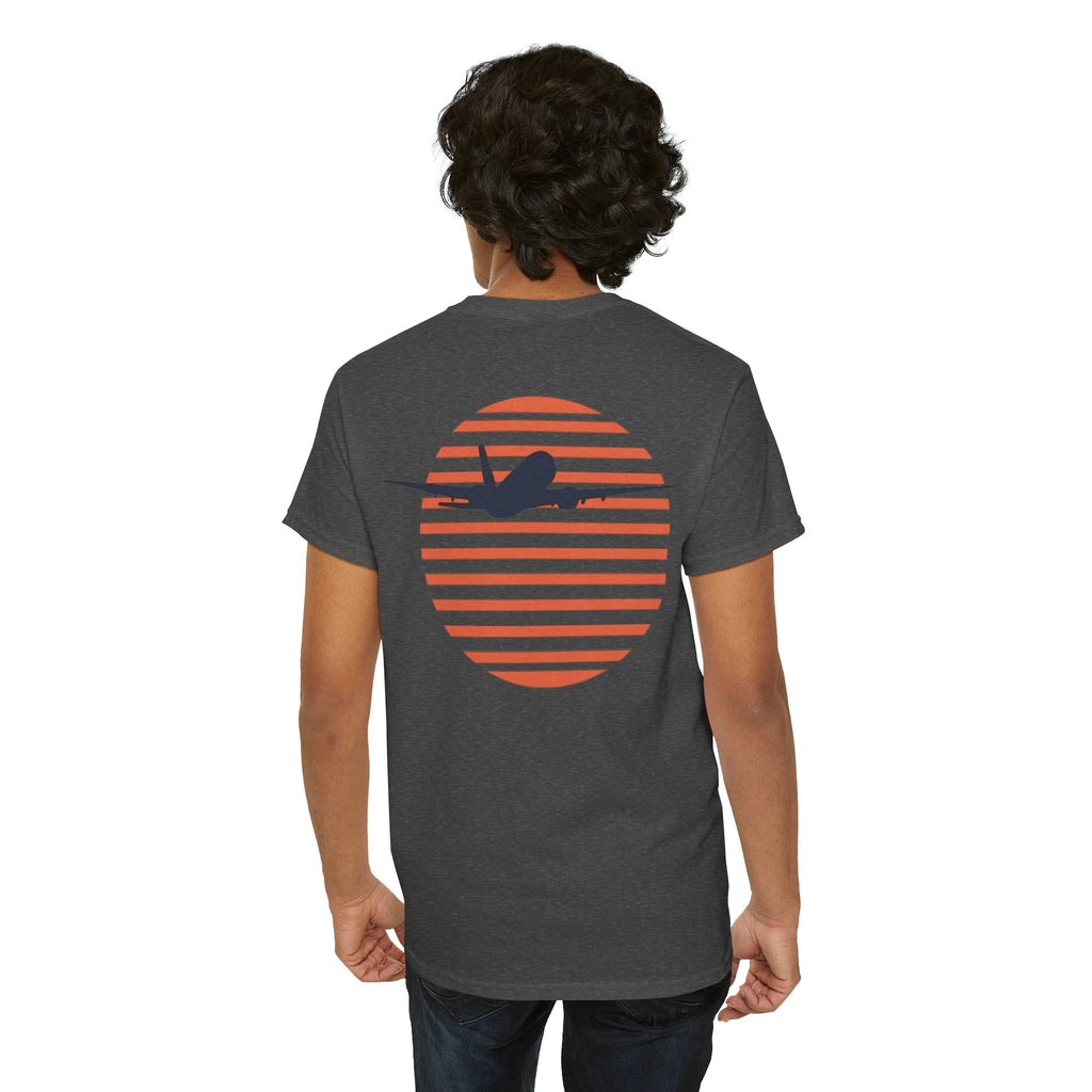 into the sunset. plane. t-shirt. aviation. pilots. gifts.