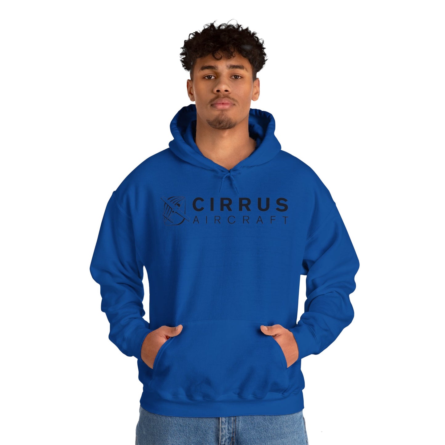 CIRRUS AIRCRAFT HOODIE. aviation gift for pilots. graphic design. (logo)