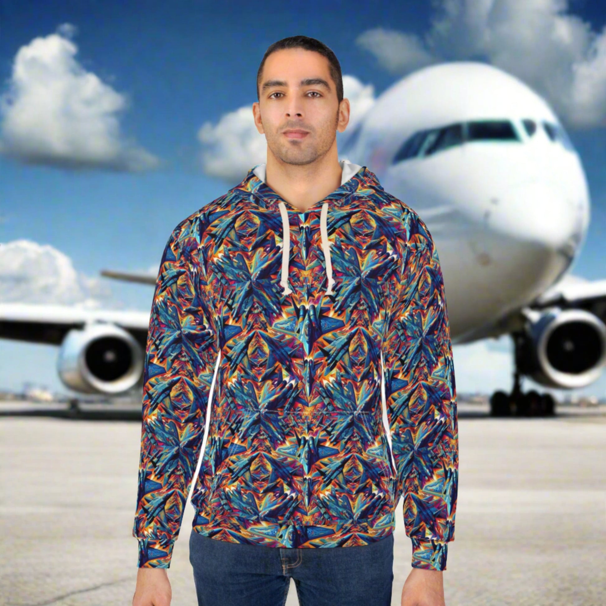 PSYCHEDELIC SKIES HOODIE. pullover. premium material