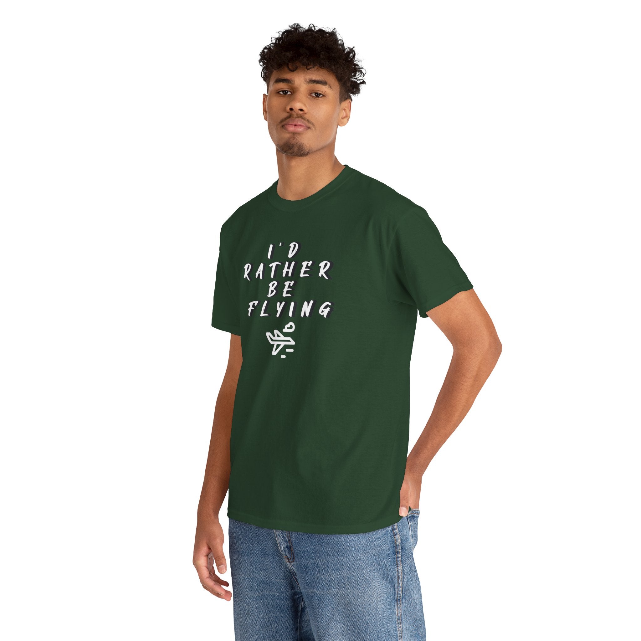 I'd rather be flying! T-shirt. aviation. pilots. travel. shirt