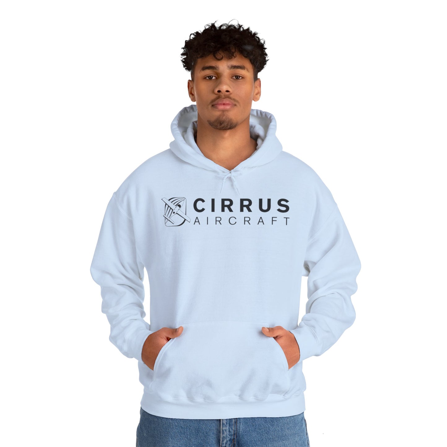 CIRRUS AIRCRAFT HOODIE. aviation gift for pilots. graphic design. (logo)