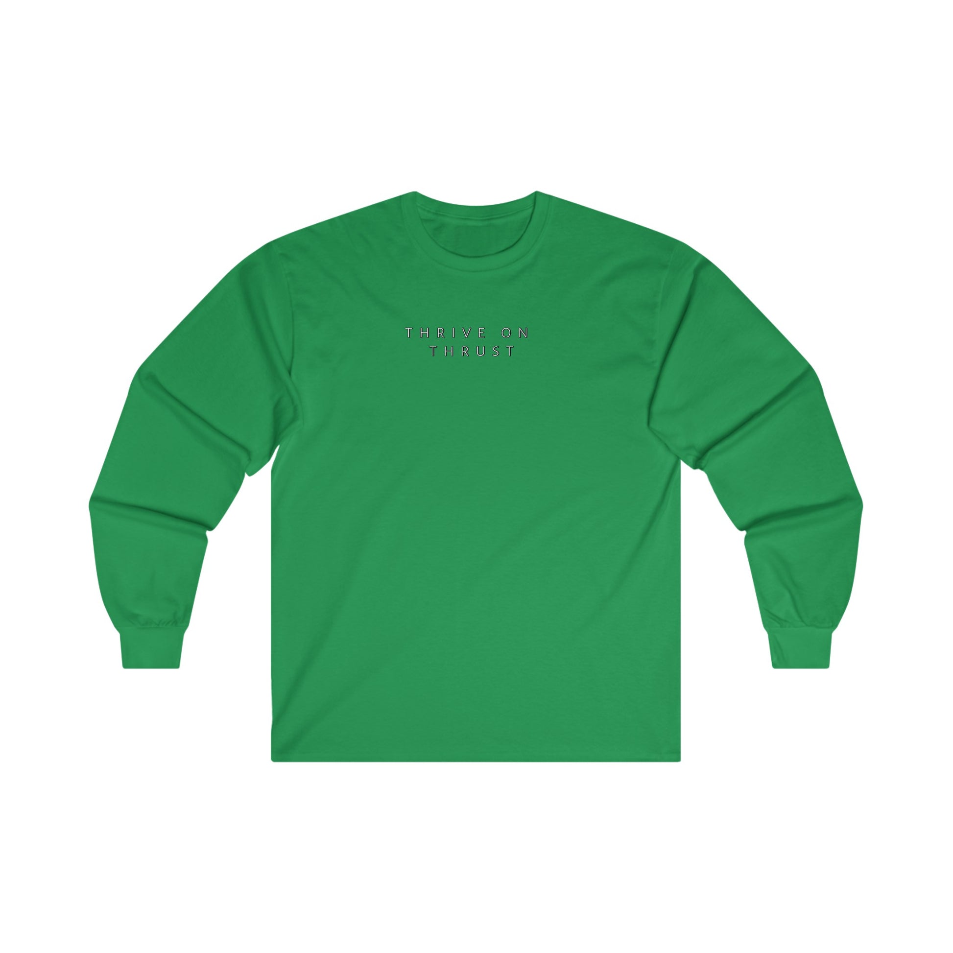 Thrive on Thrust. pilots. gifts. aviation. long sleeve. travel.