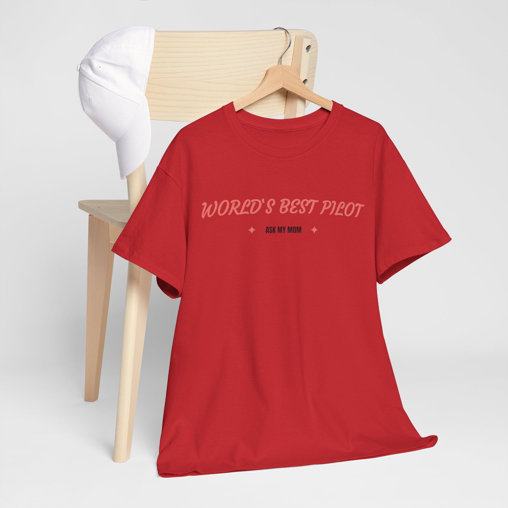 Worlds best Pilot. ask my mom. t-shirt. aviation. mothers. pilots. travel. graphic tee.