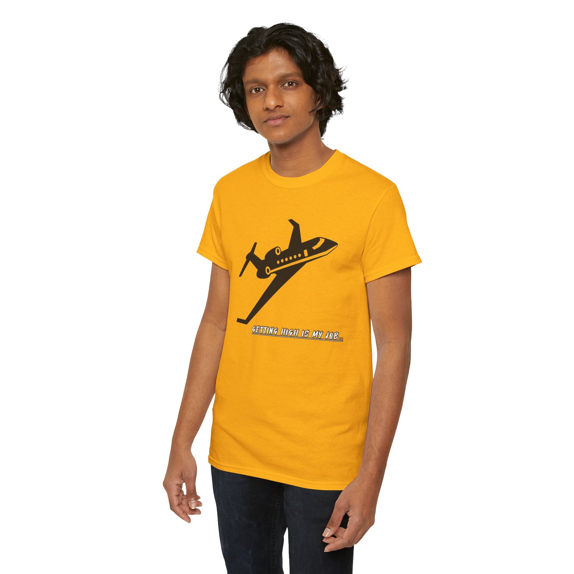 GETTING HIGH IS MY JOB. T-SHIRT. FUNNY. AVIATION. JOKES. PILOTS