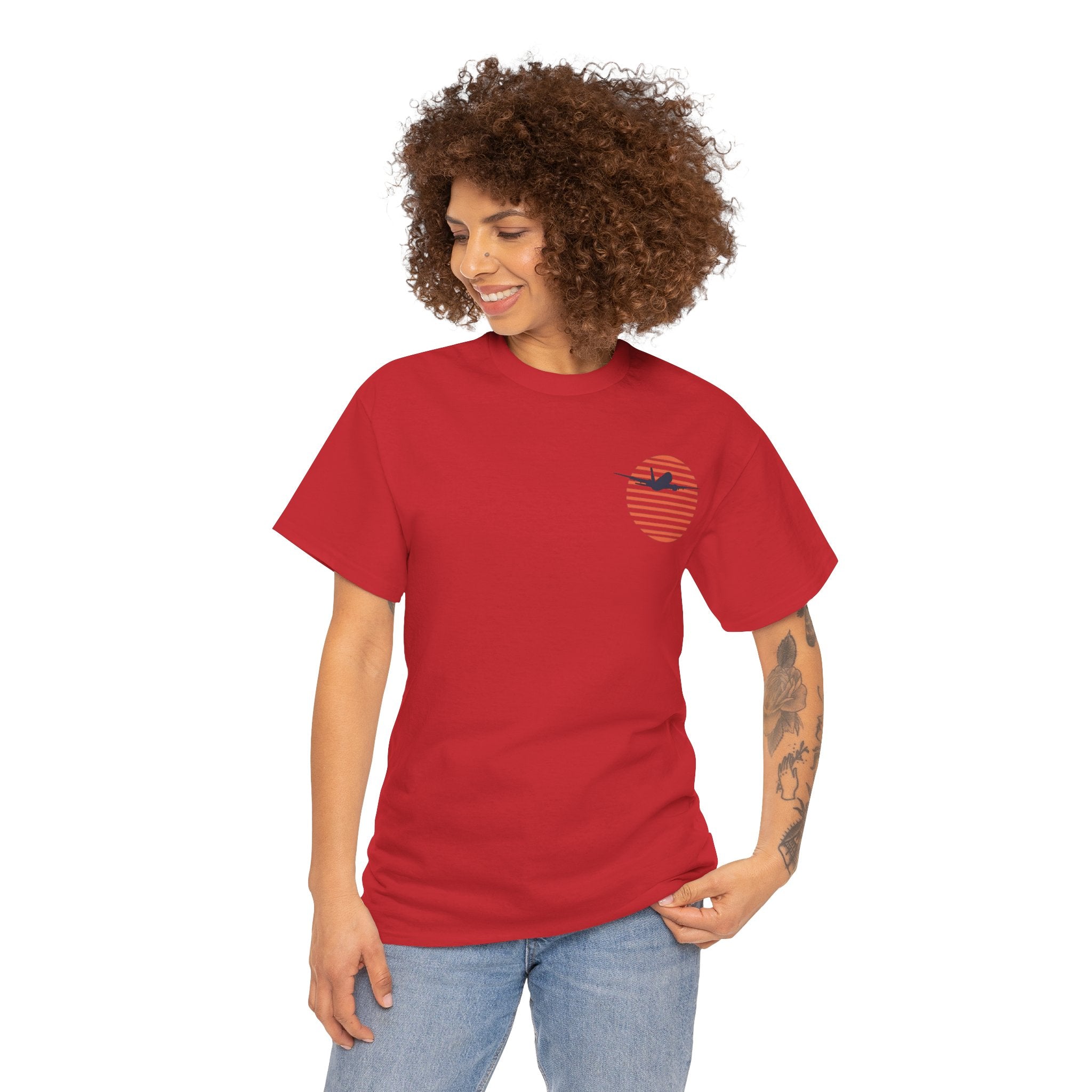 into the sunset. plane. t-shirt. aviation. pilots. gifts.