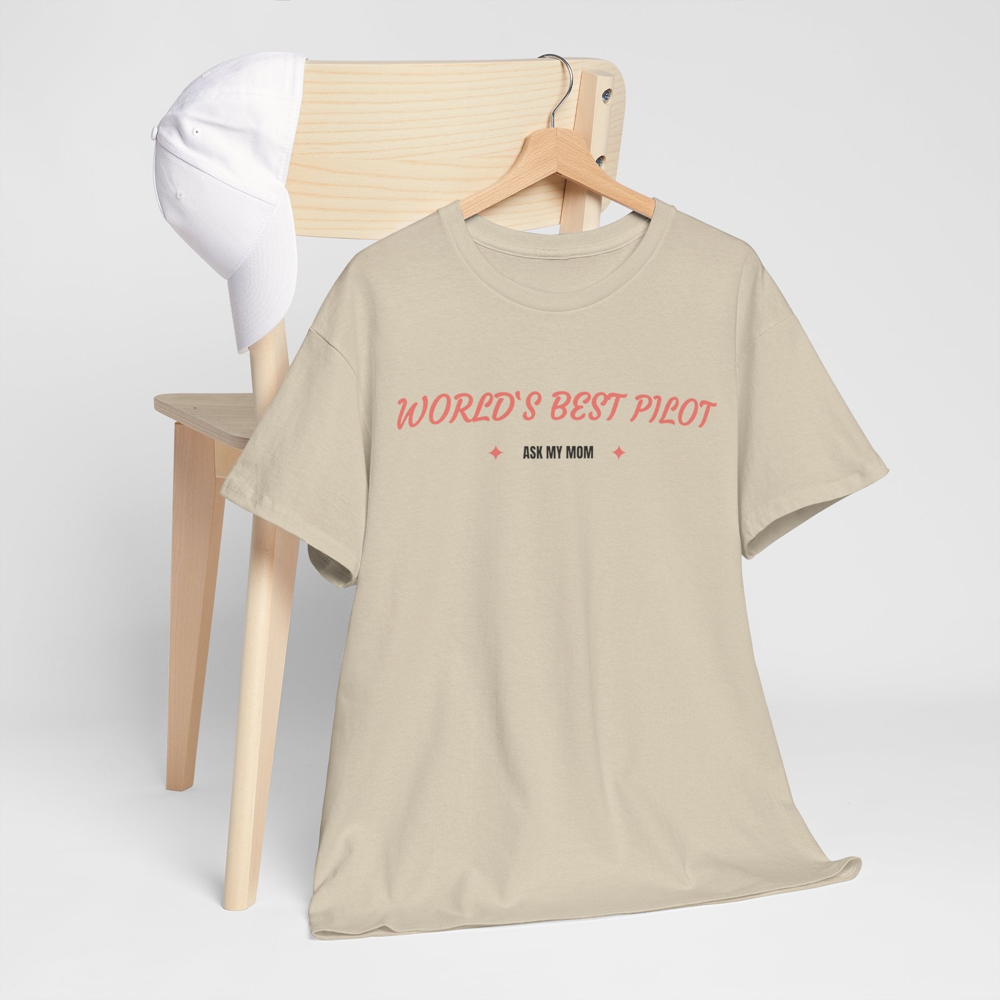 Worlds best Pilot. ask my mom. t-shirt. aviation. mothers. pilots. travel. graphic tee.