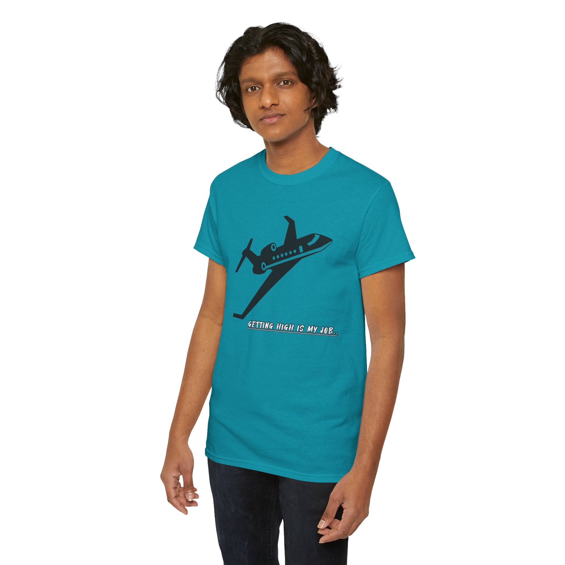 GETTING HIGH IS MY JOB. T-SHIRT. FUNNY. AVIATION. JOKES. PILOTS