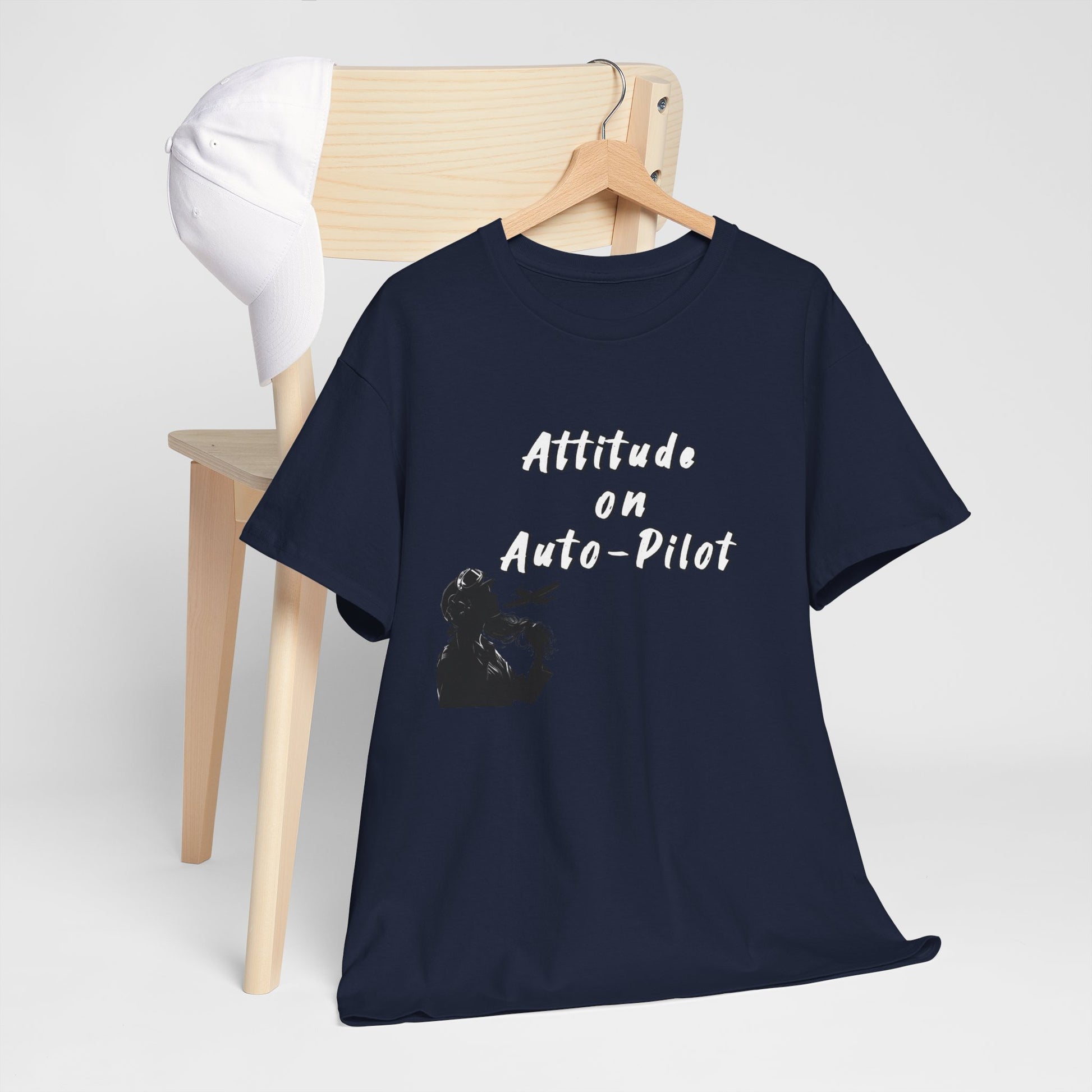 Attitude on Auto- pilot. T-shirt. aviation. gifts. pilots. flight attendant. jokes