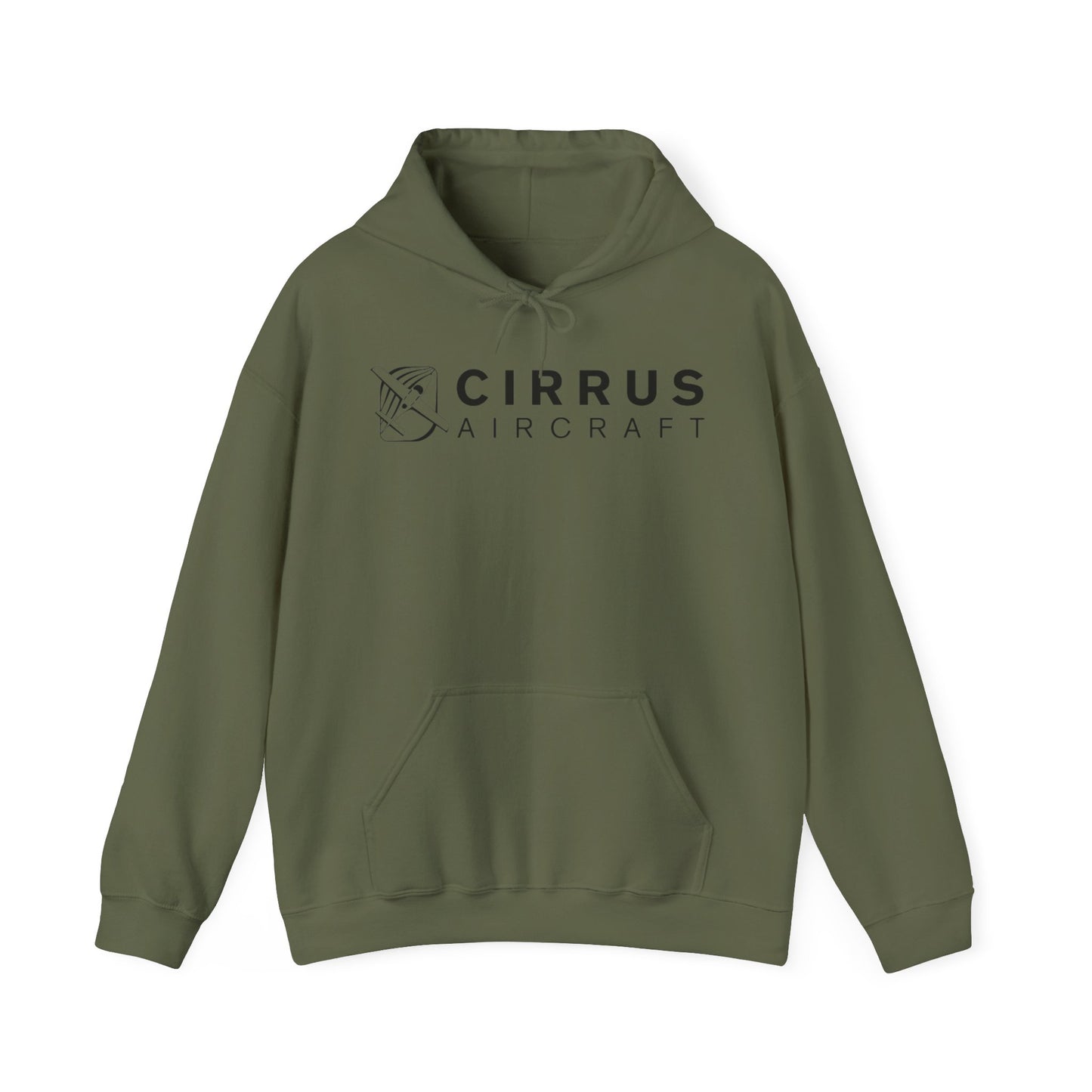 CIRRUS AIRCRAFT HOODIE. aviation gift for pilots. graphic design. (logo)