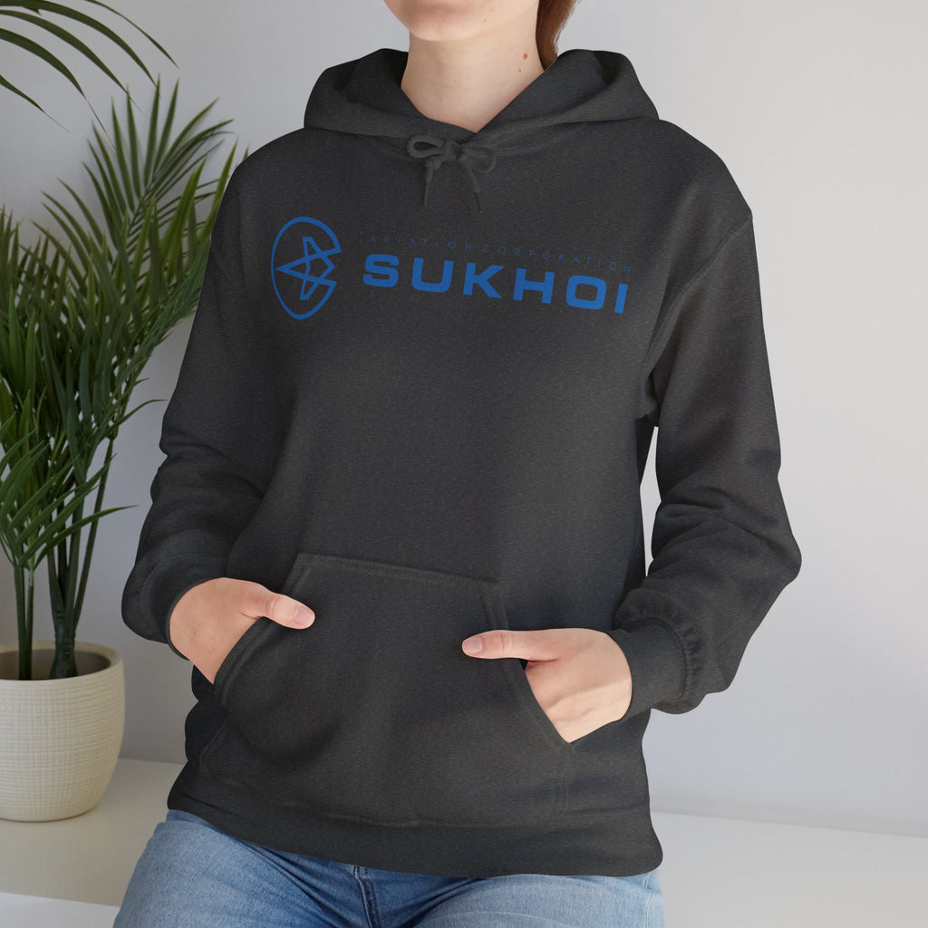 SUKHOI AVIATION HOODIE. gift for pilots. graphic design. (logo)