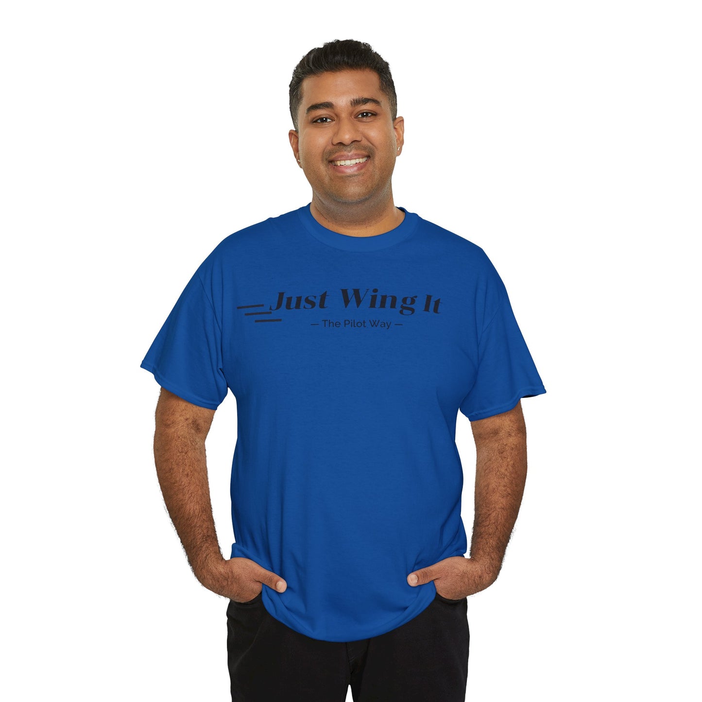 JUST WING IT. PILOT. T-SHIRT. AVIATION. PILOTS.FLIGHT CREW. GRAPHIC TEE