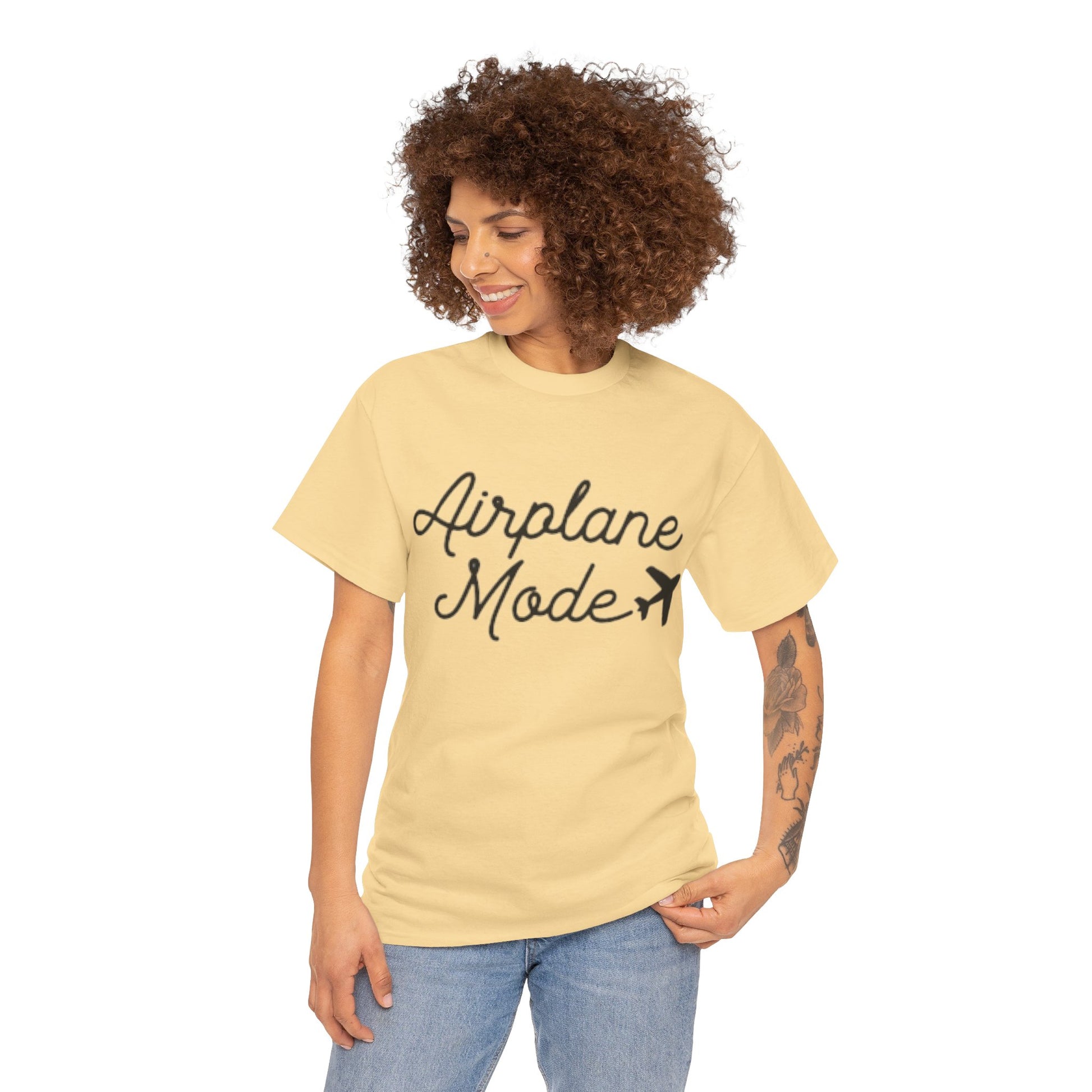 Airplane Mode Aviation Graphic Tee. gift for pilots. flight attendant. aviation lovers.
