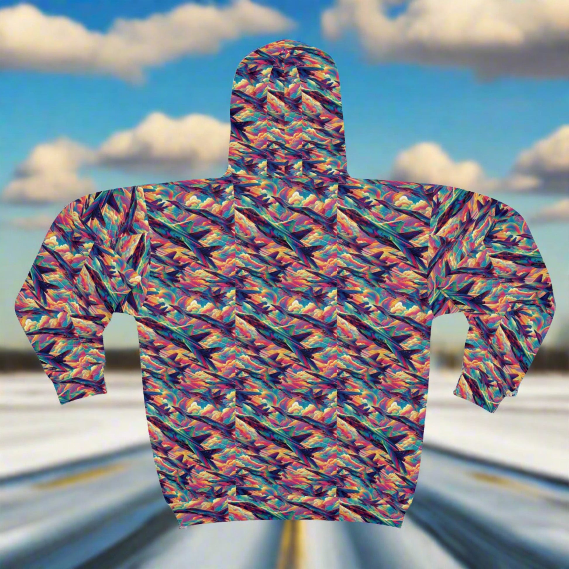Psychedelic Skies AVIATION Hoodie. premium material.