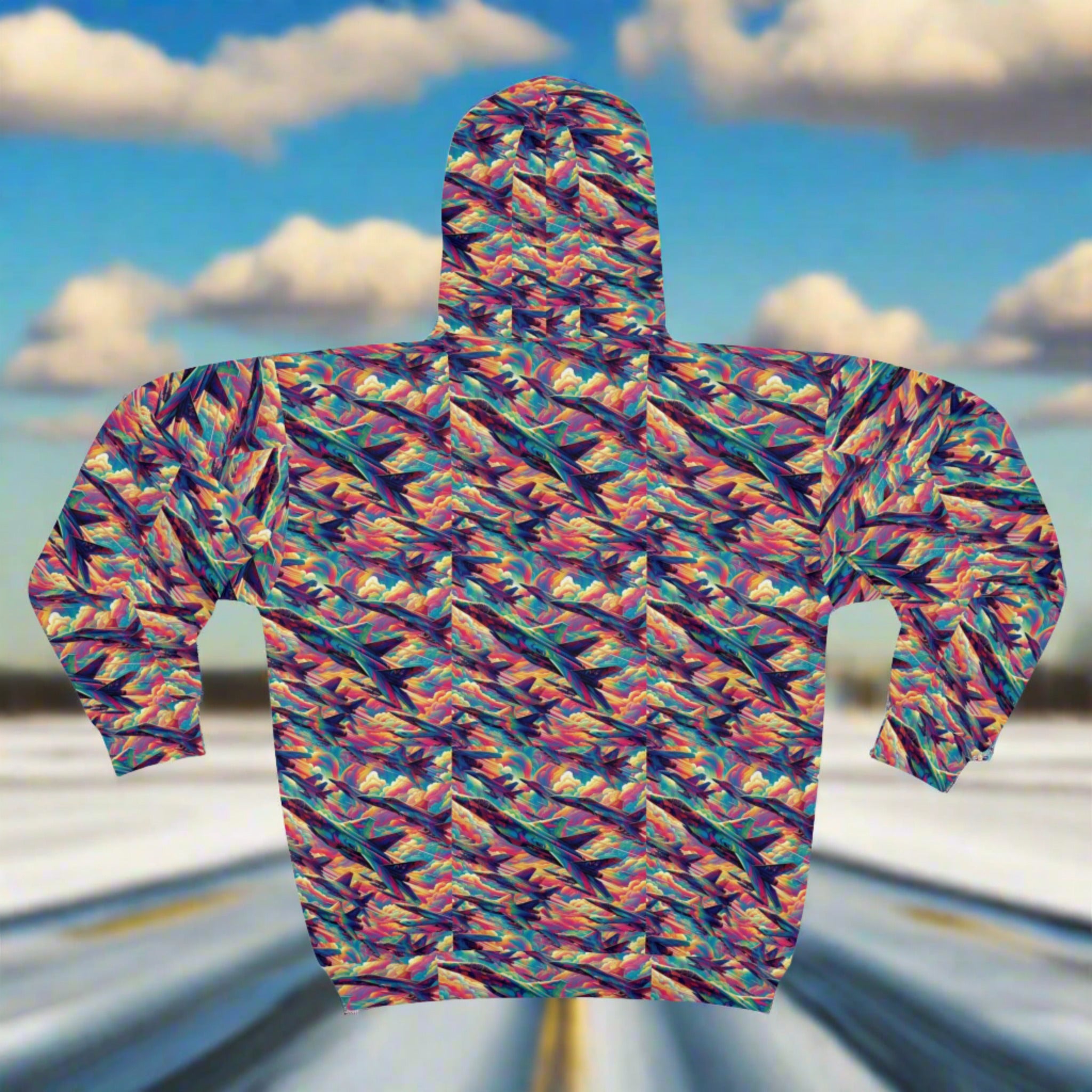 Psychedelic Skies AVIATION Hoodie. premium material.