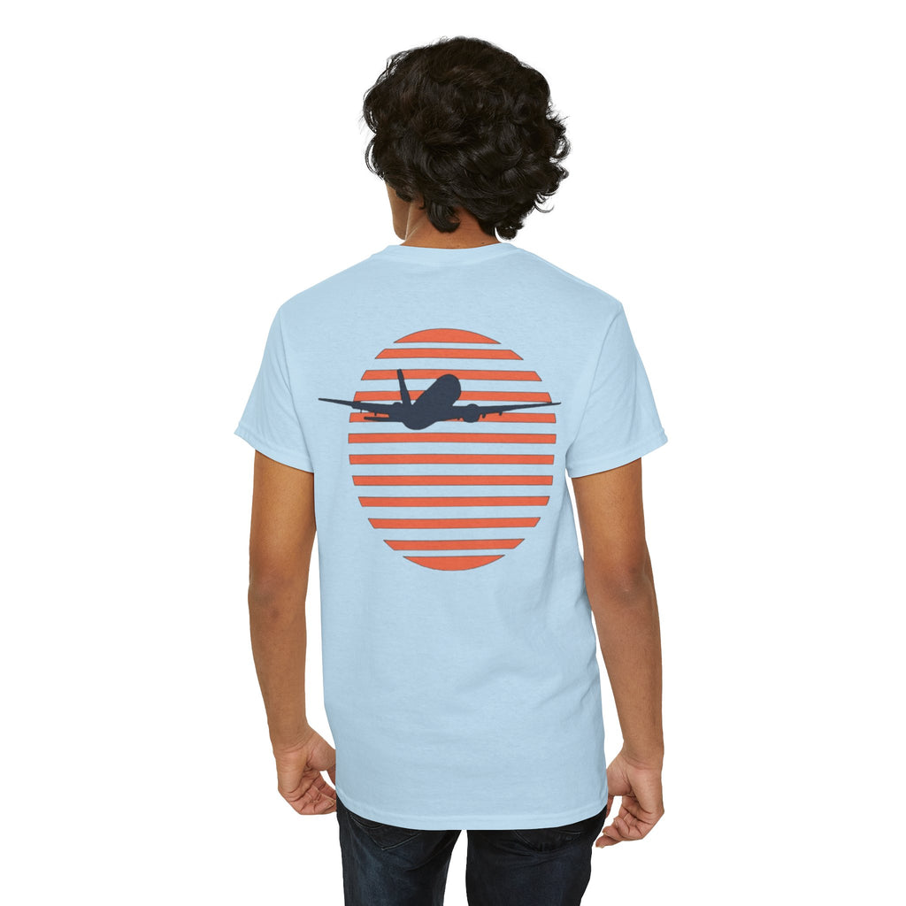 into the sunset. plane. t-shirt. aviation. pilots. gifts.
