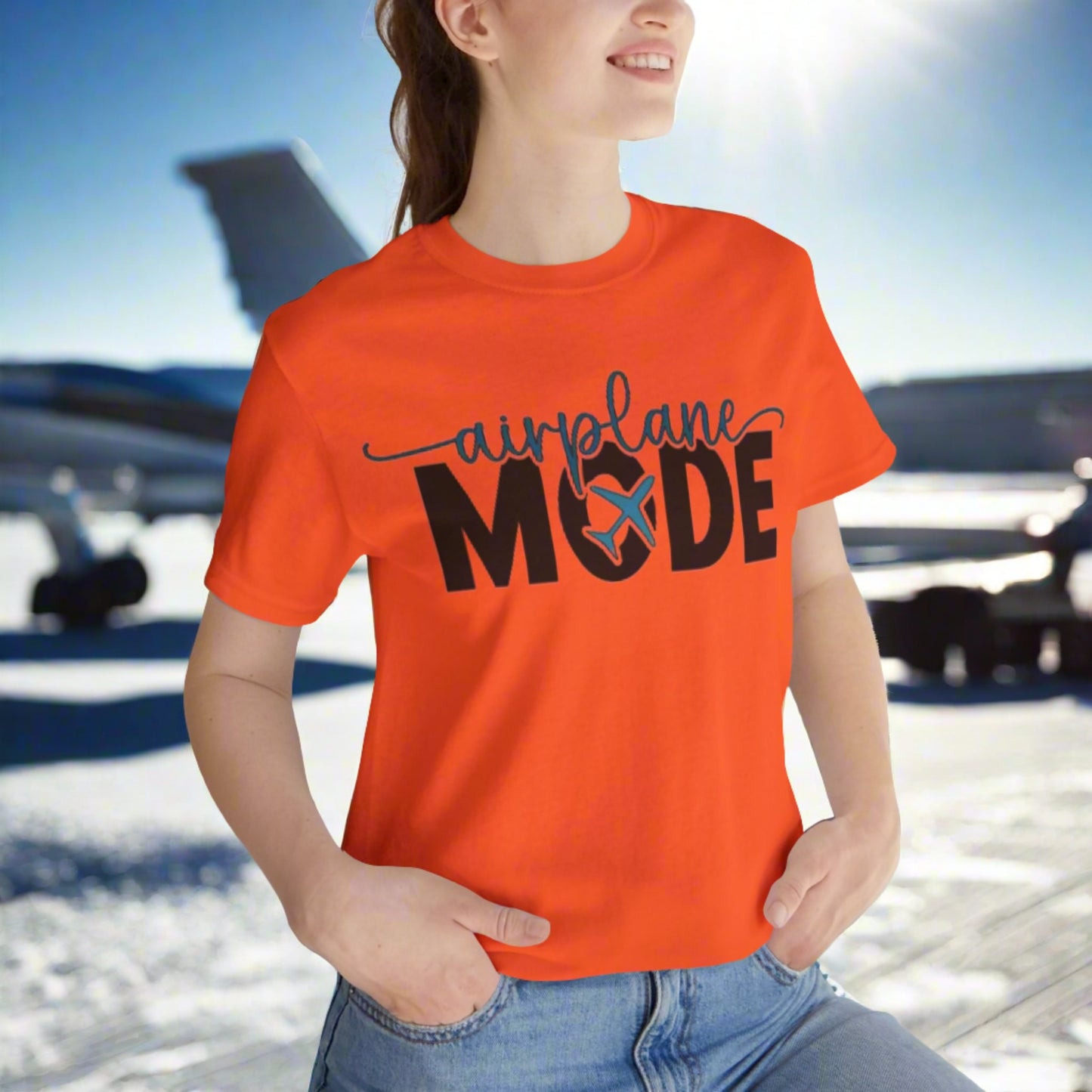 Airplane Mode Aviation Tee. gift for pilots. aviation lovers