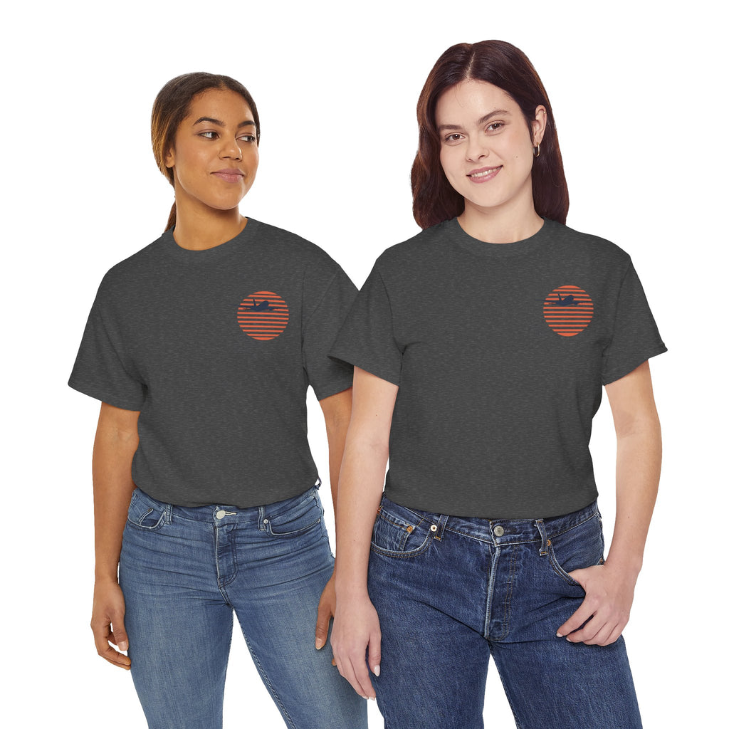 into the sunset. plane. t-shirt. aviation. pilots. gifts.