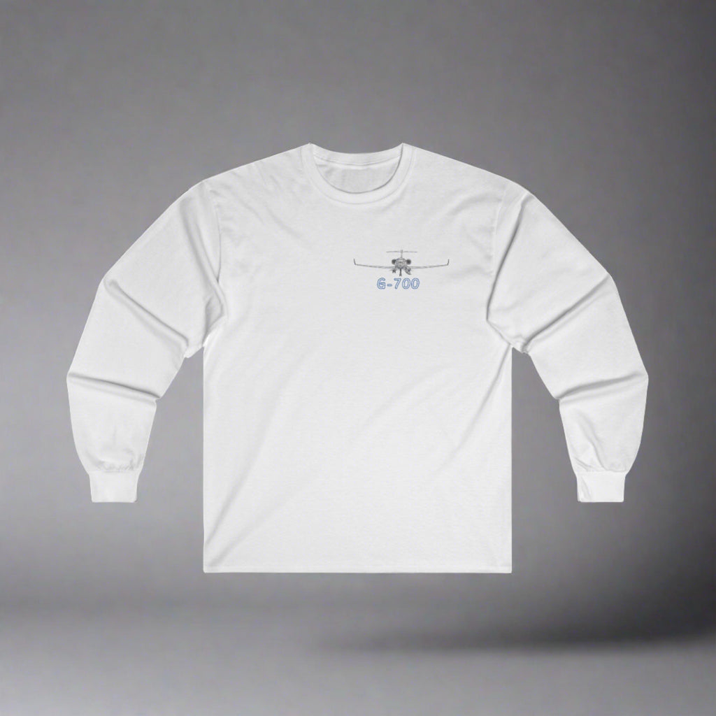 Gulfstream G-700 Long Sleeve Tee. Aviation. pilots. gift. planes.