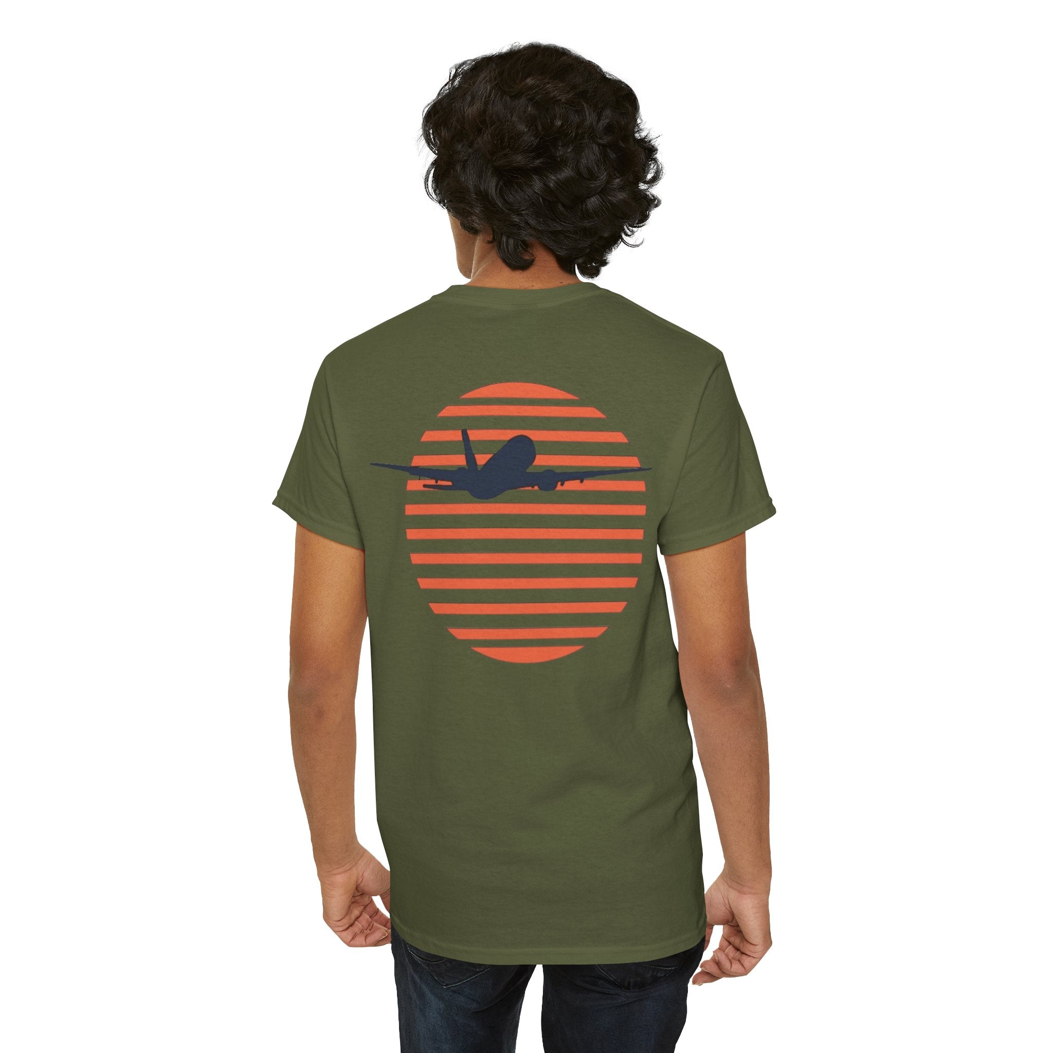 into the sunset. plane. t-shirt. aviation. pilots. gifts.