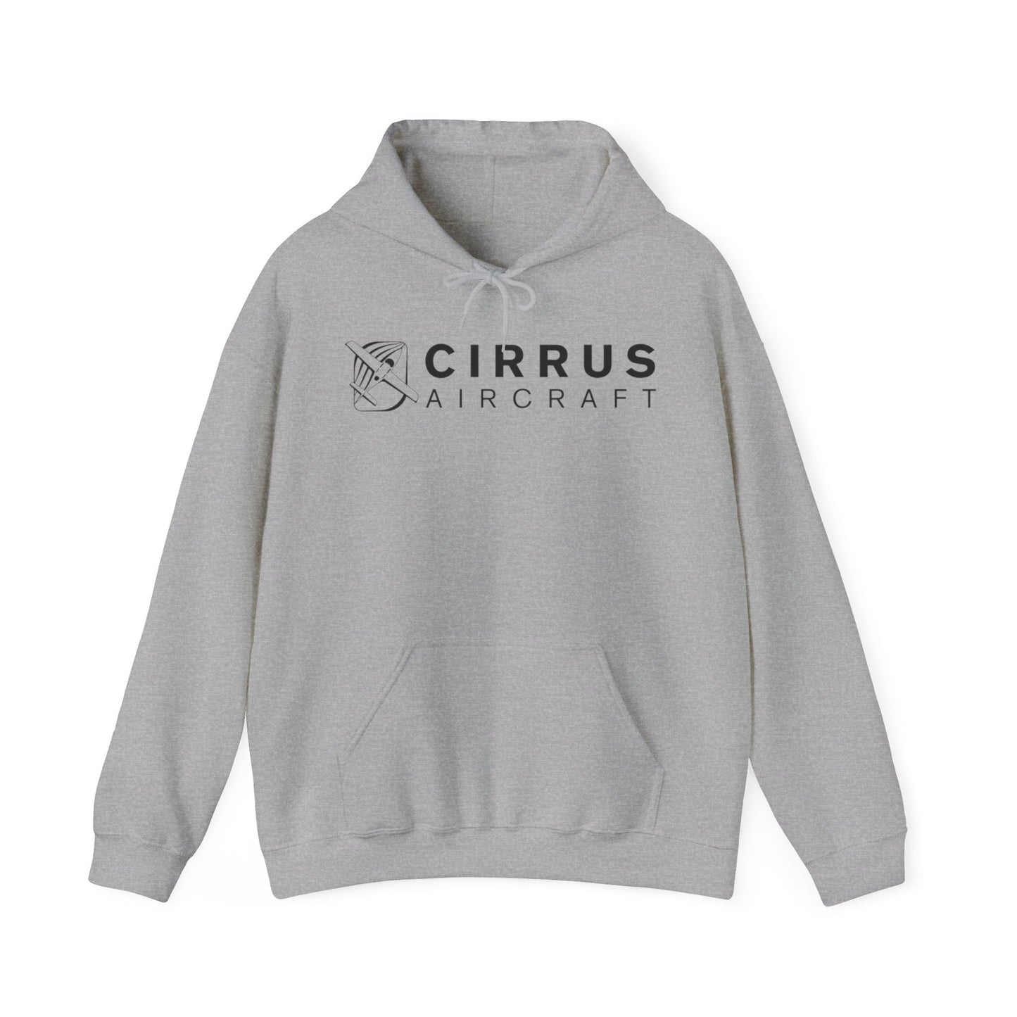 CIRRUS AIRCRAFT HOODIE. aviation gift for pilots. graphic design. (logo)