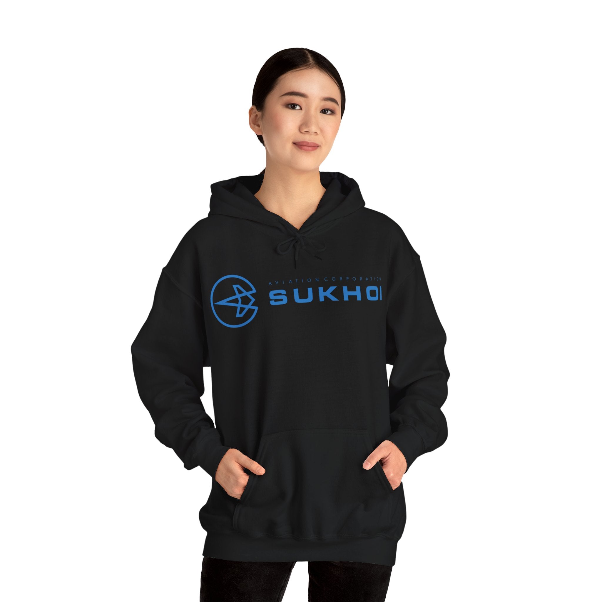 SUKHOI AVIATION HOODIE. gift for pilots. graphic design. (logo)