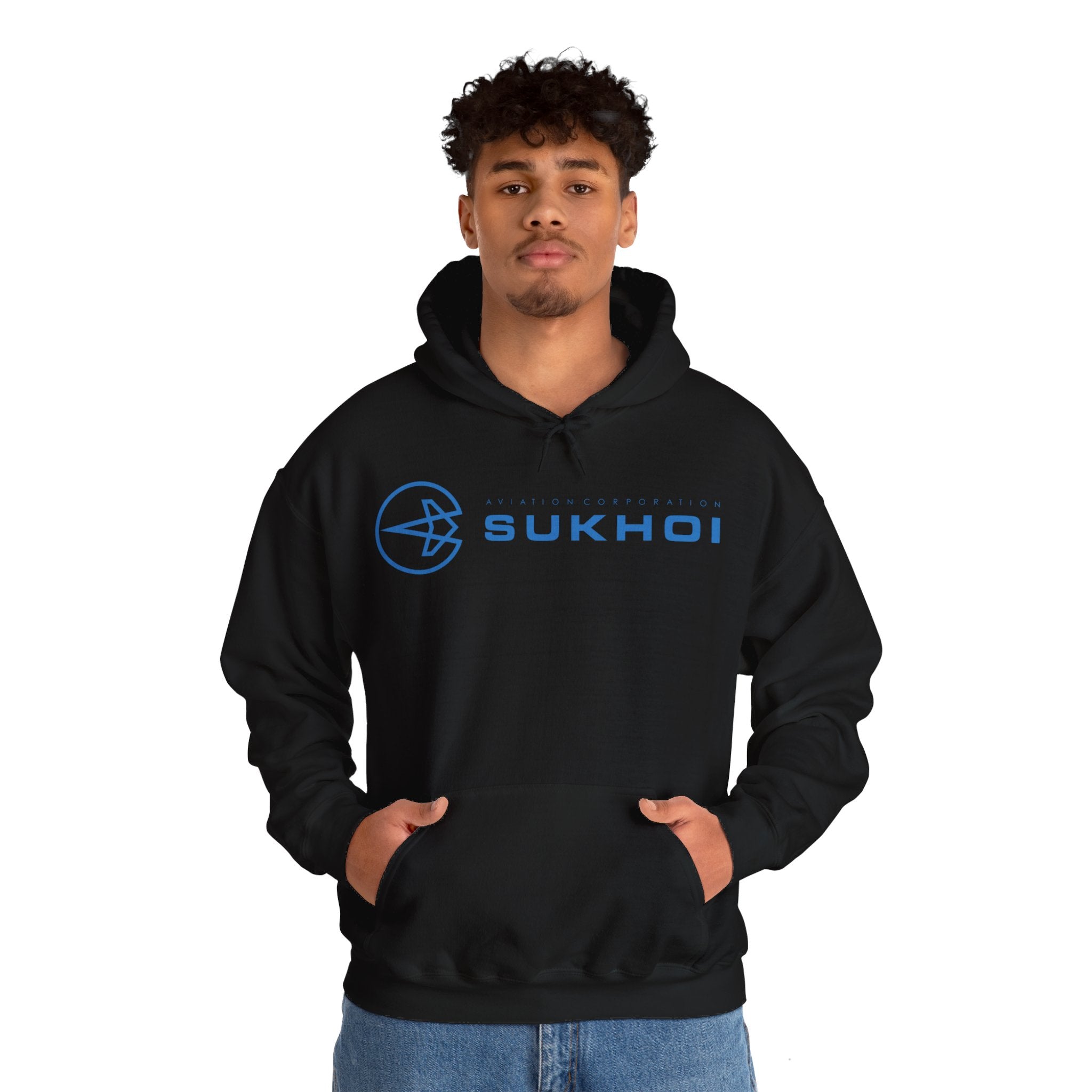 SUKHOI AVIATION HOODIE. gift for pilots. graphic design. (logo)