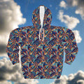 PSYCHEDELIC SKIES HOODIE. pullover. premium material