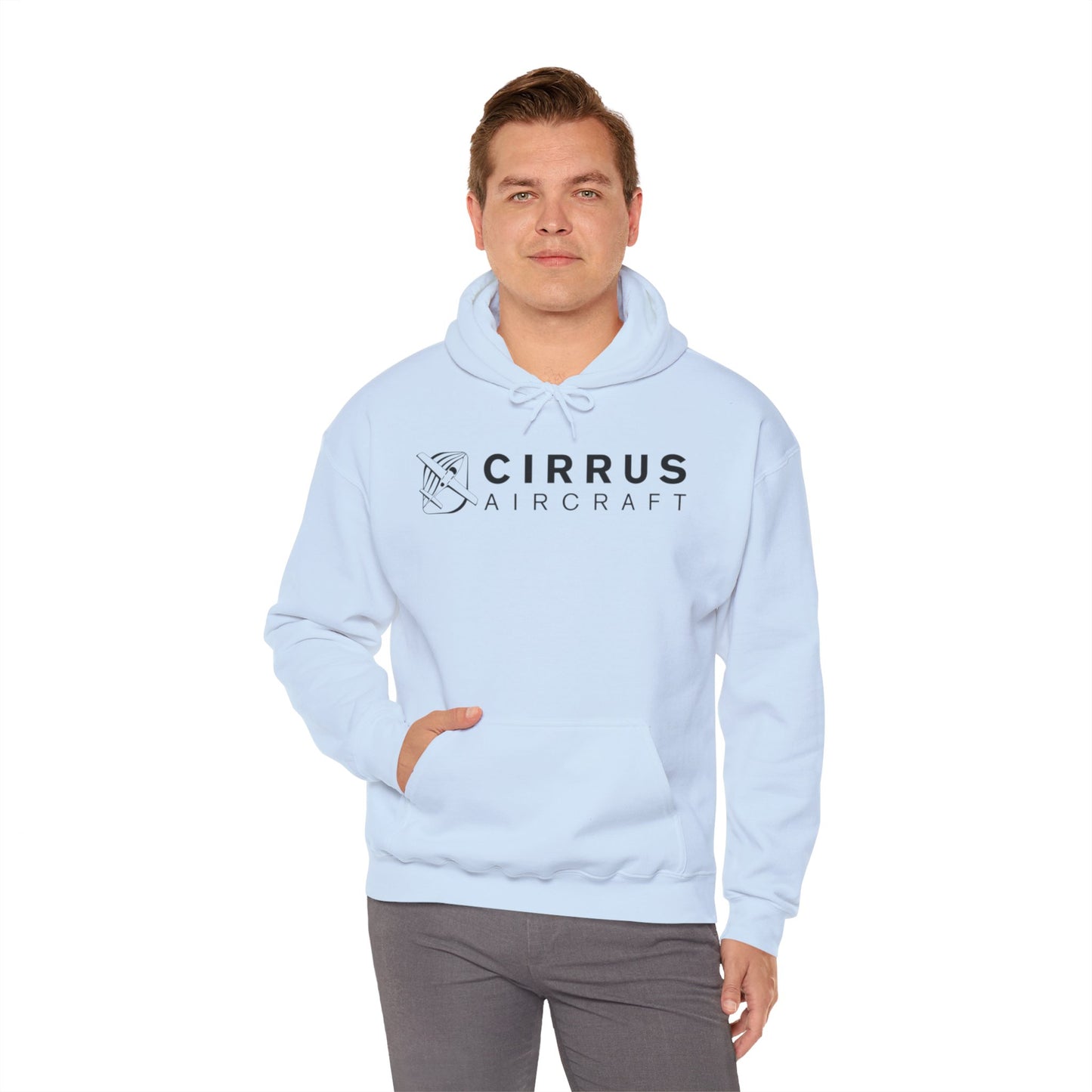 CIRRUS AIRCRAFT HOODIE. aviation gift for pilots. graphic design. (logo)