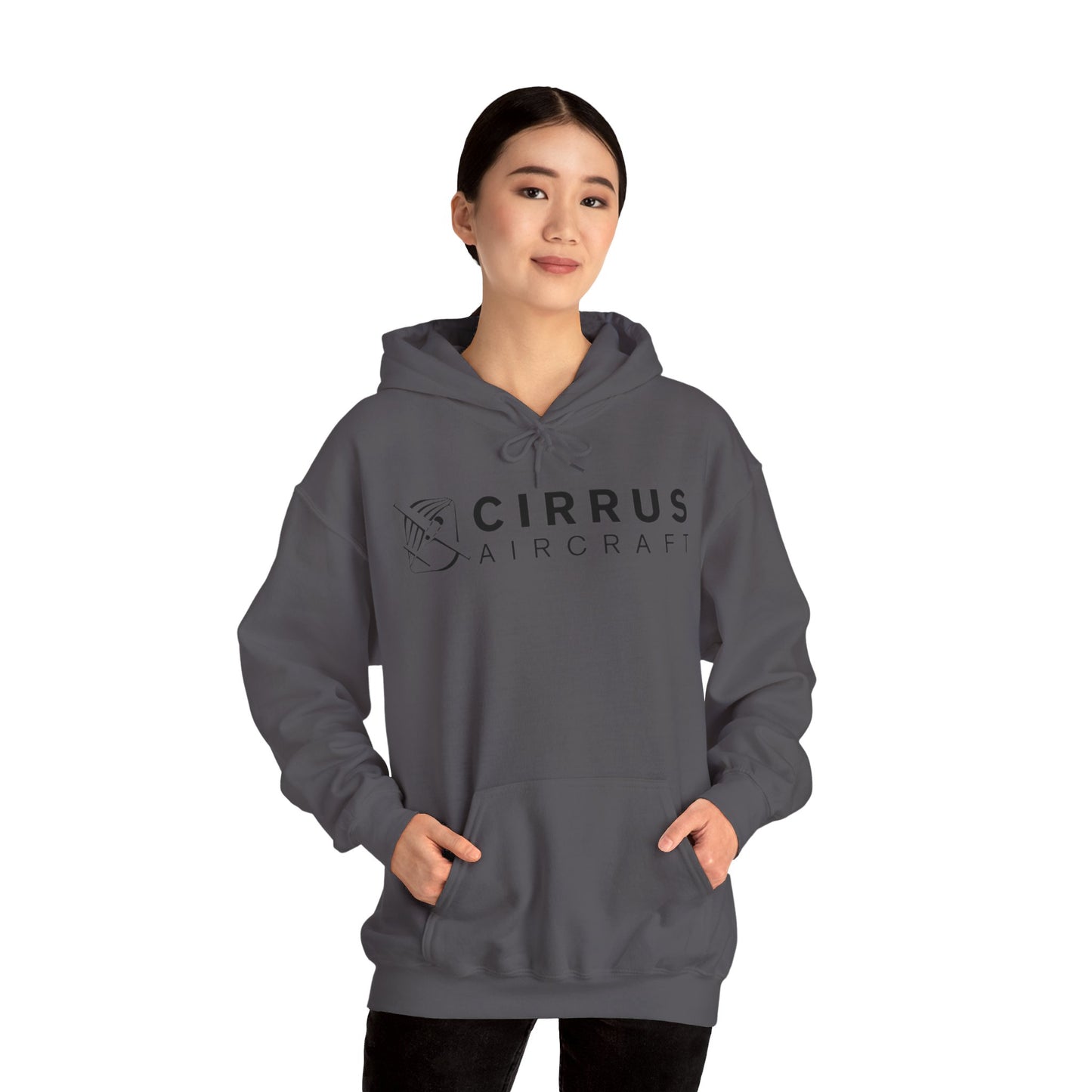 CIRRUS AIRCRAFT HOODIE. aviation gift for pilots. graphic design. (logo)