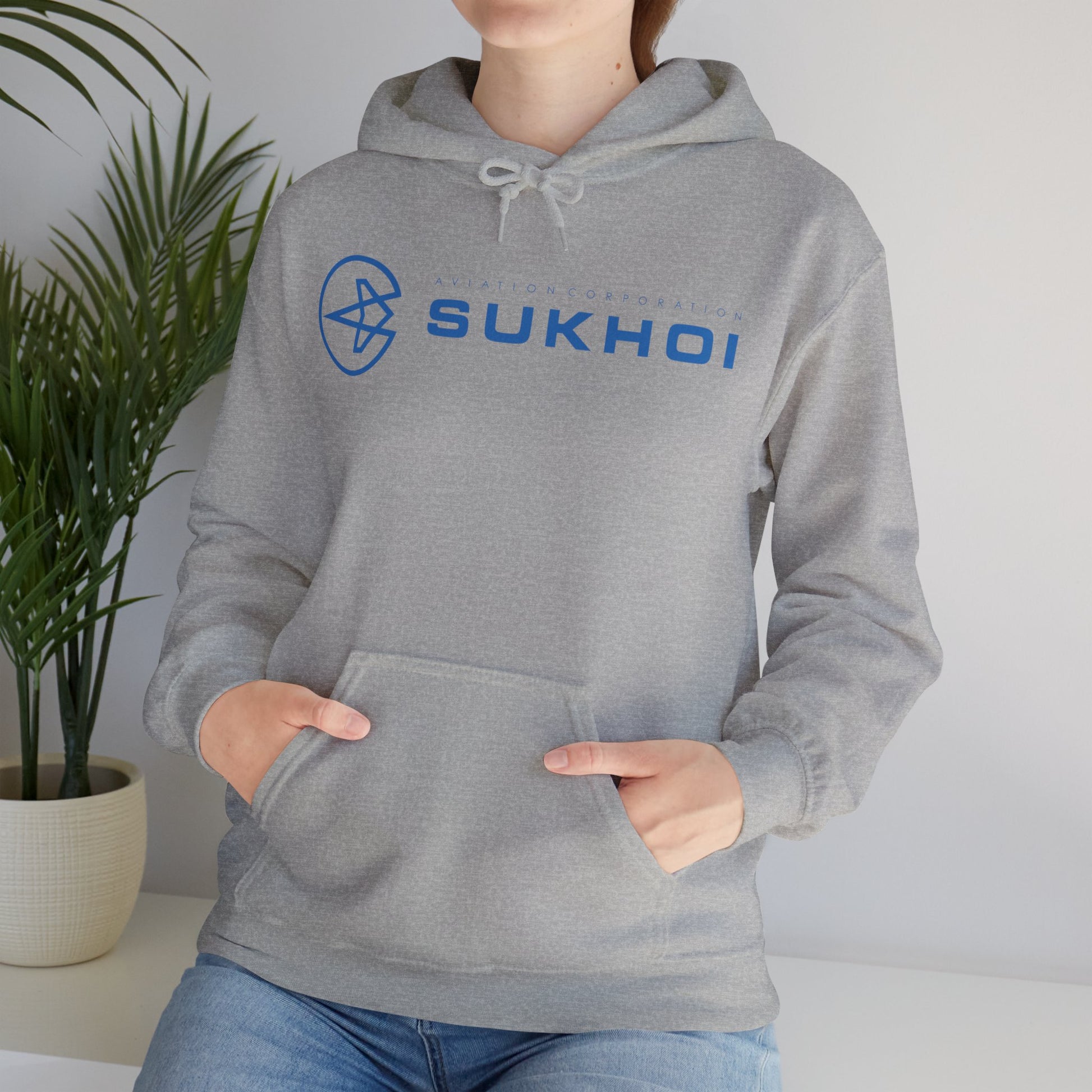 SUKHOI AVIATION HOODIE. gift for pilots. graphic design. (logo)