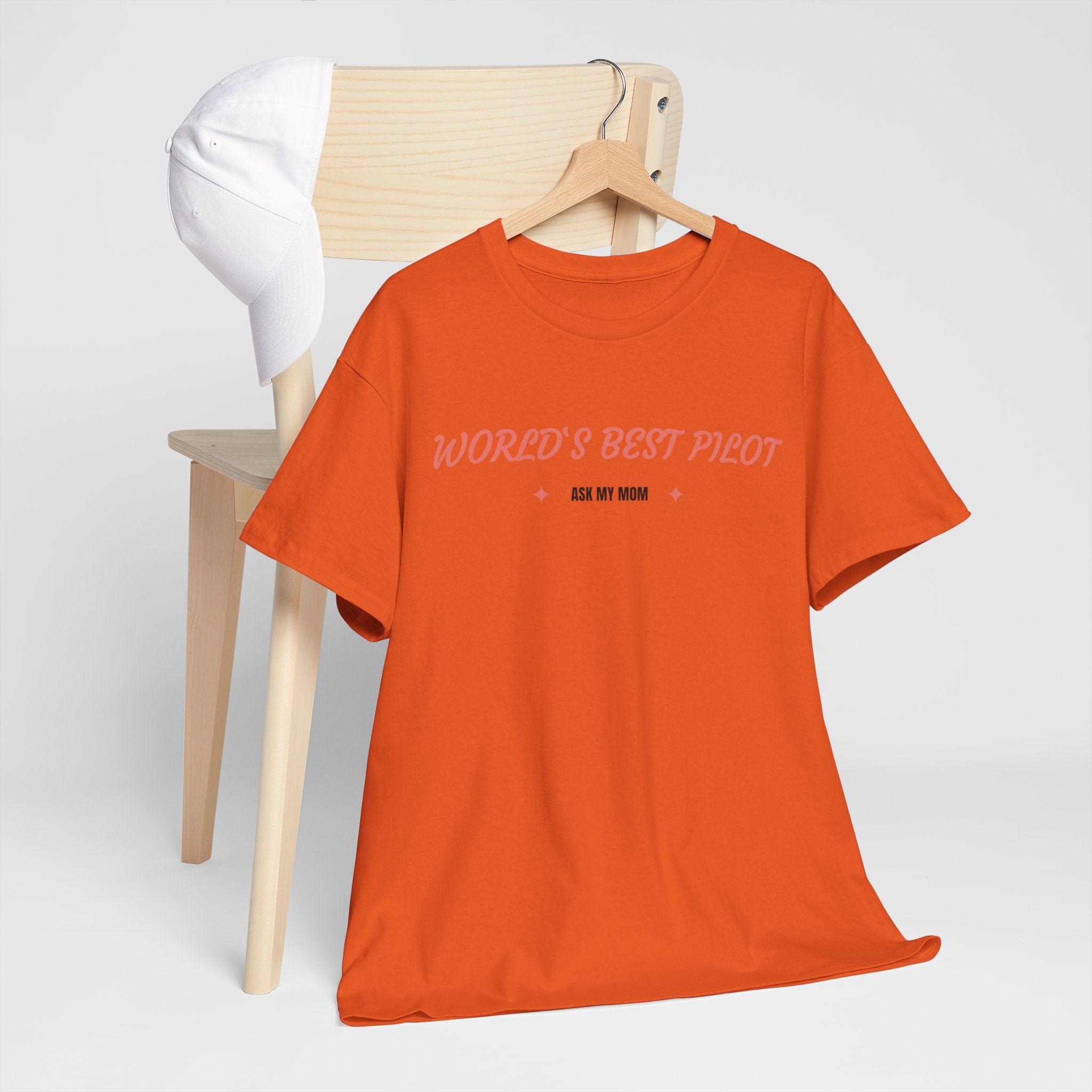 Worlds best Pilot. ask my mom. t-shirt. aviation. mothers. pilots. travel. graphic tee.