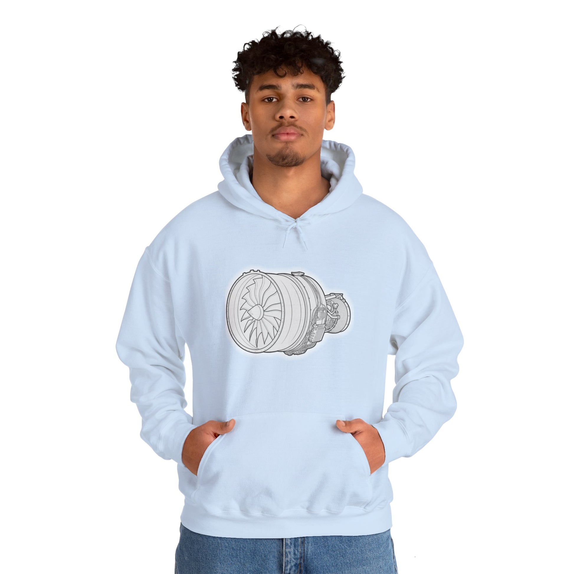 Turbine Hoodie. Sweatshirt. aviation. pilots. planes. ge9x. gifts for him. gifts for her.