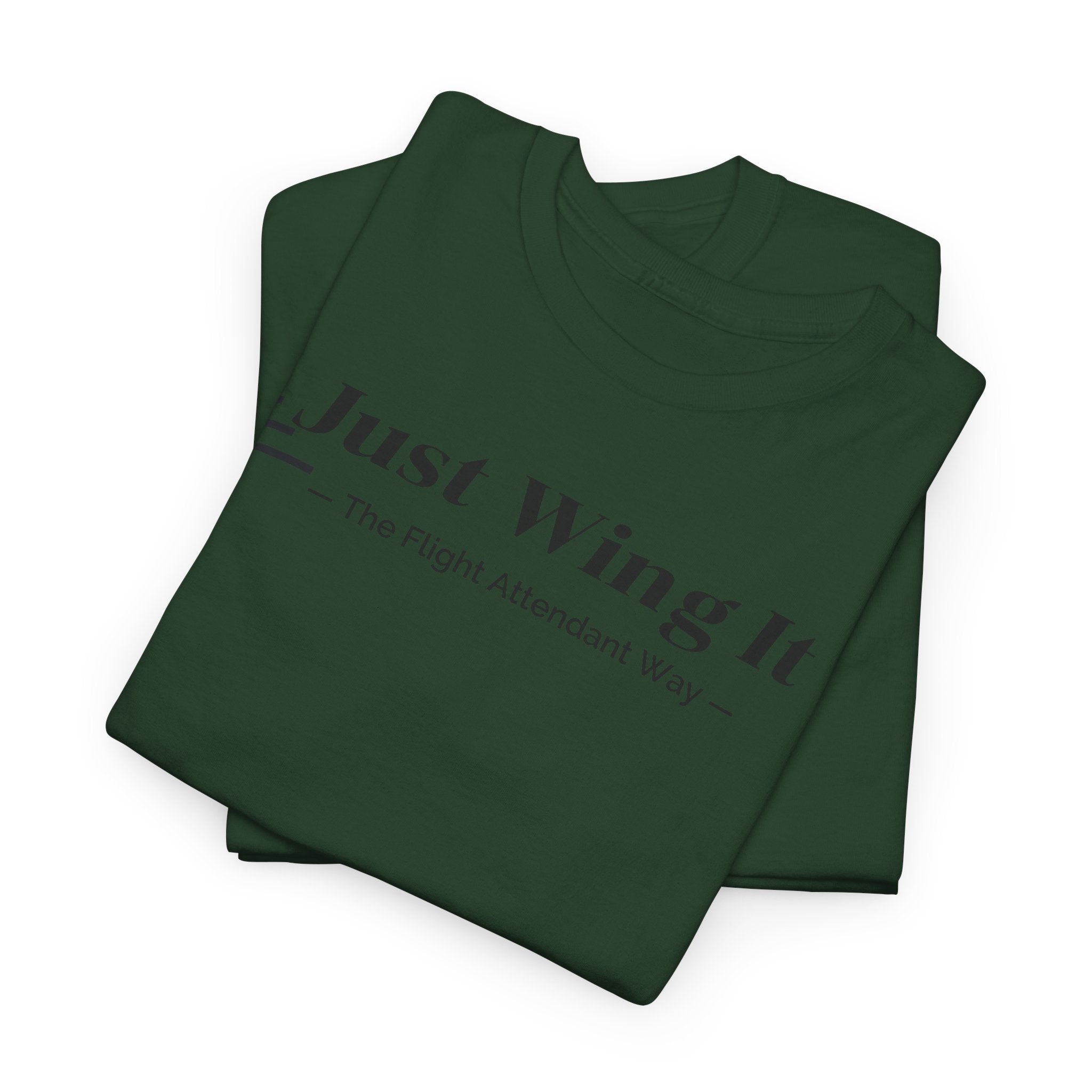 Just Wing It. the flight attendant way. aviation. t-shirt. pilots. travel. work.
