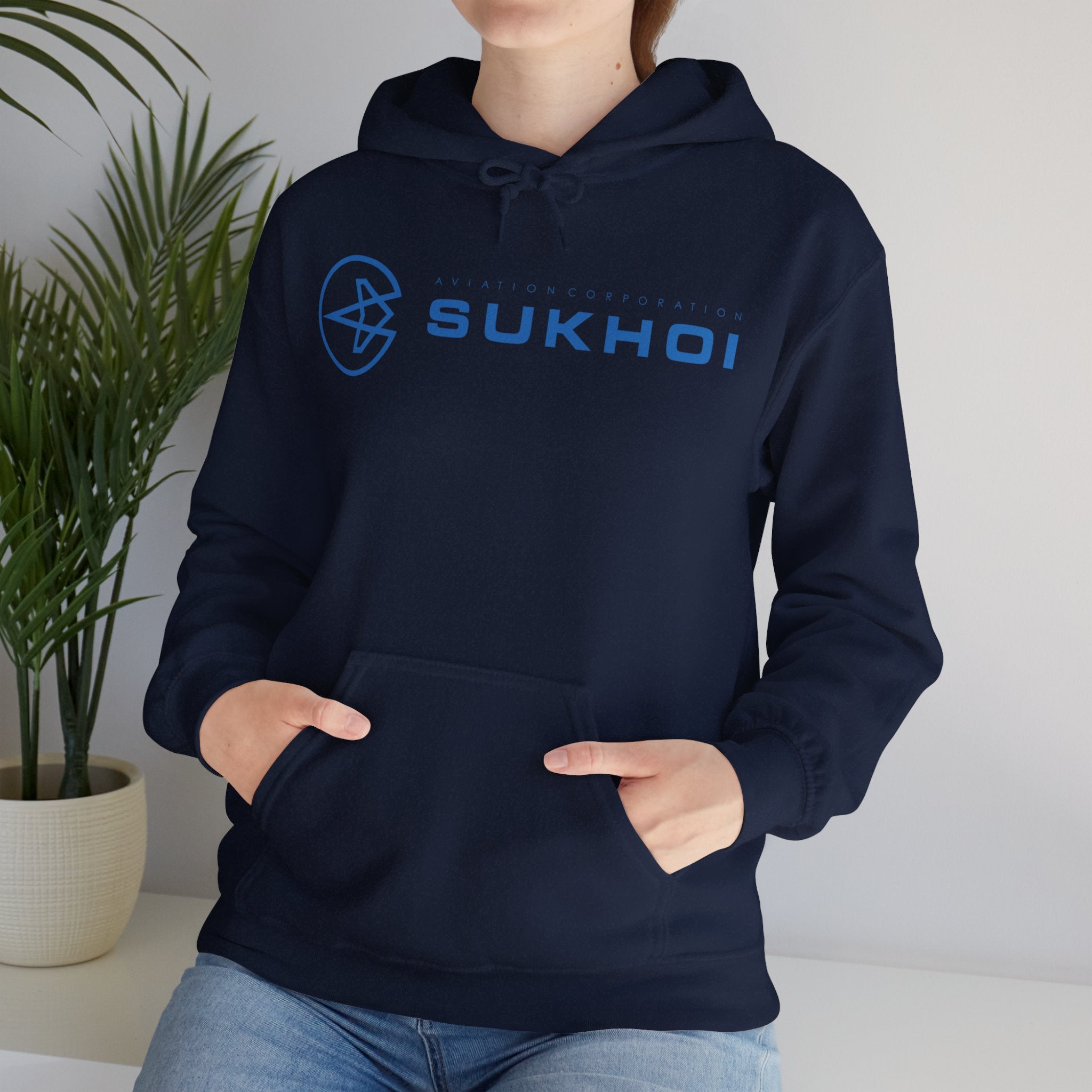 SUKHOI AVIATION HOODIE. gift for pilots. graphic design. (logo)