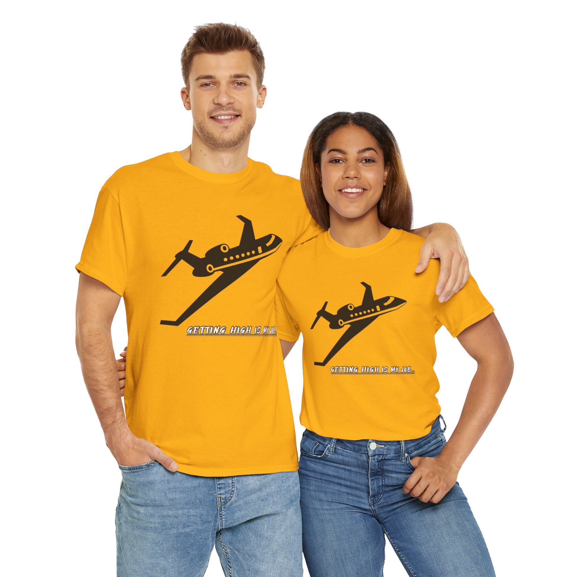 GETTING HIGH IS MY JOB. T-SHIRT. FUNNY. AVIATION. JOKES. PILOTS