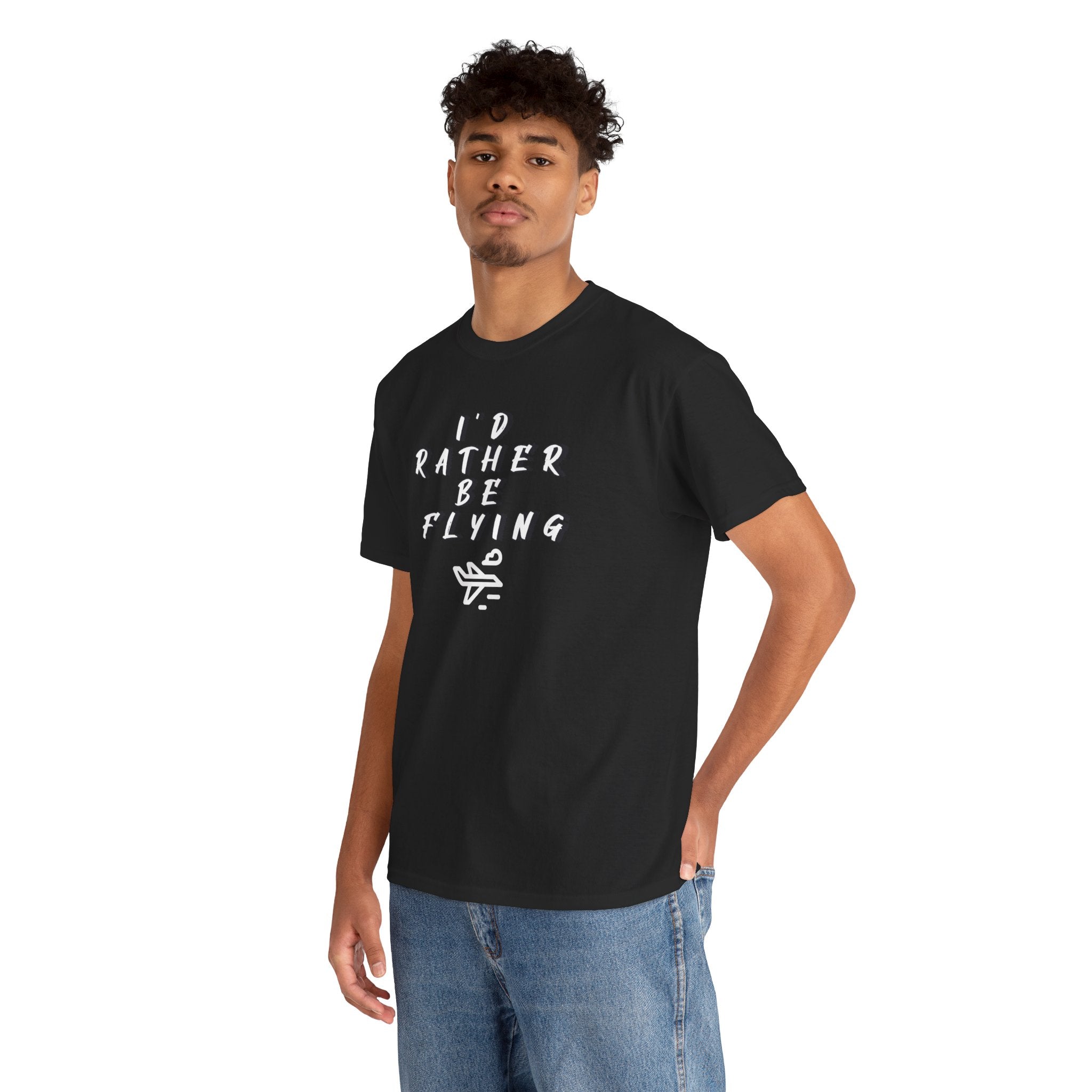 I'd rather be flying! T-shirt. aviation. pilots. travel. shirt