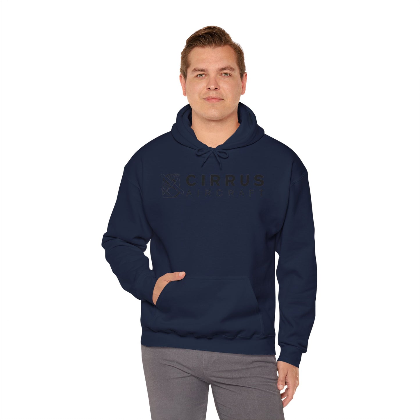 CIRRUS AIRCRAFT HOODIE. aviation gift for pilots. graphic design. (logo)