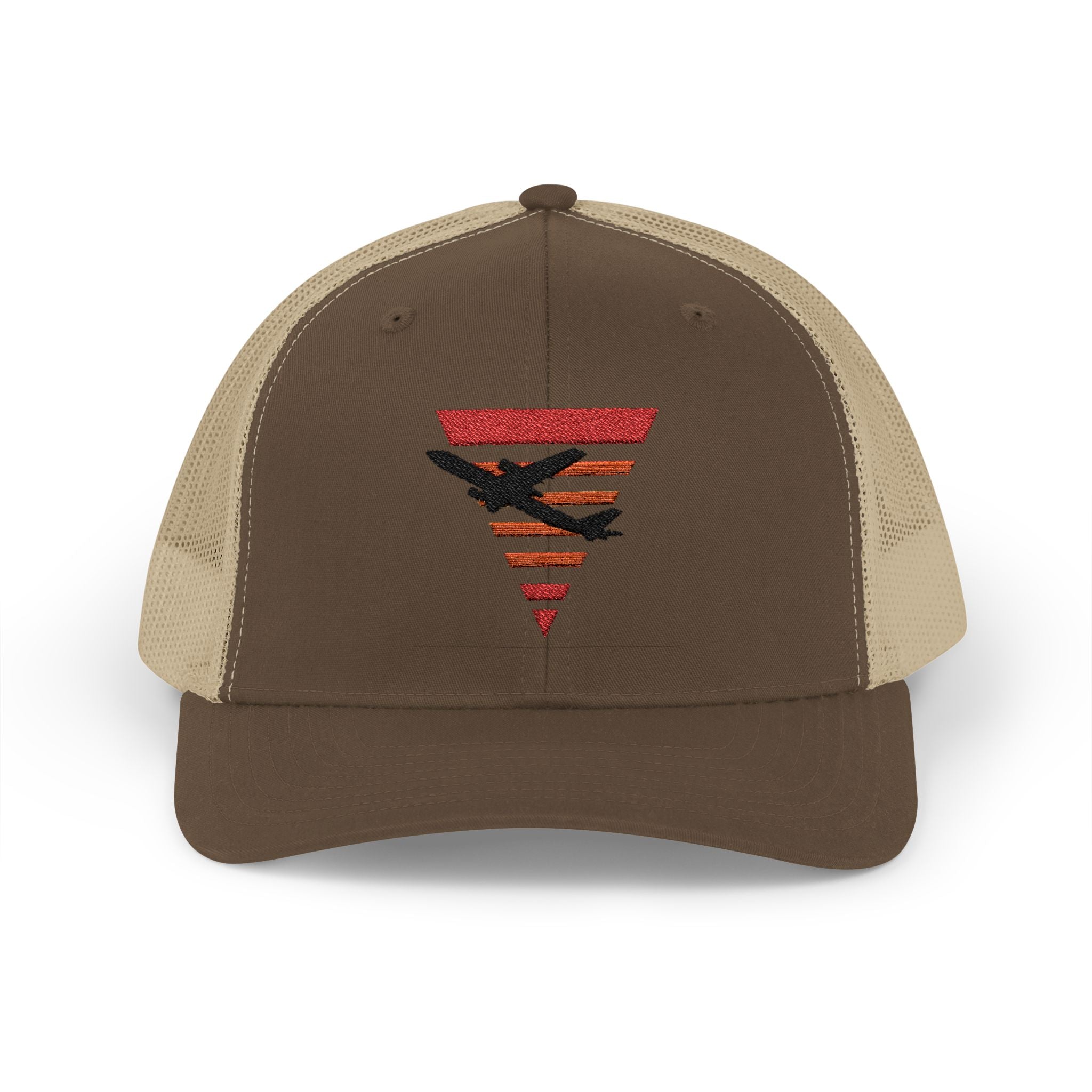 Tornado Pilot Snapback Trucker Cap — Vintage Stormy Sky Embroidered Logo