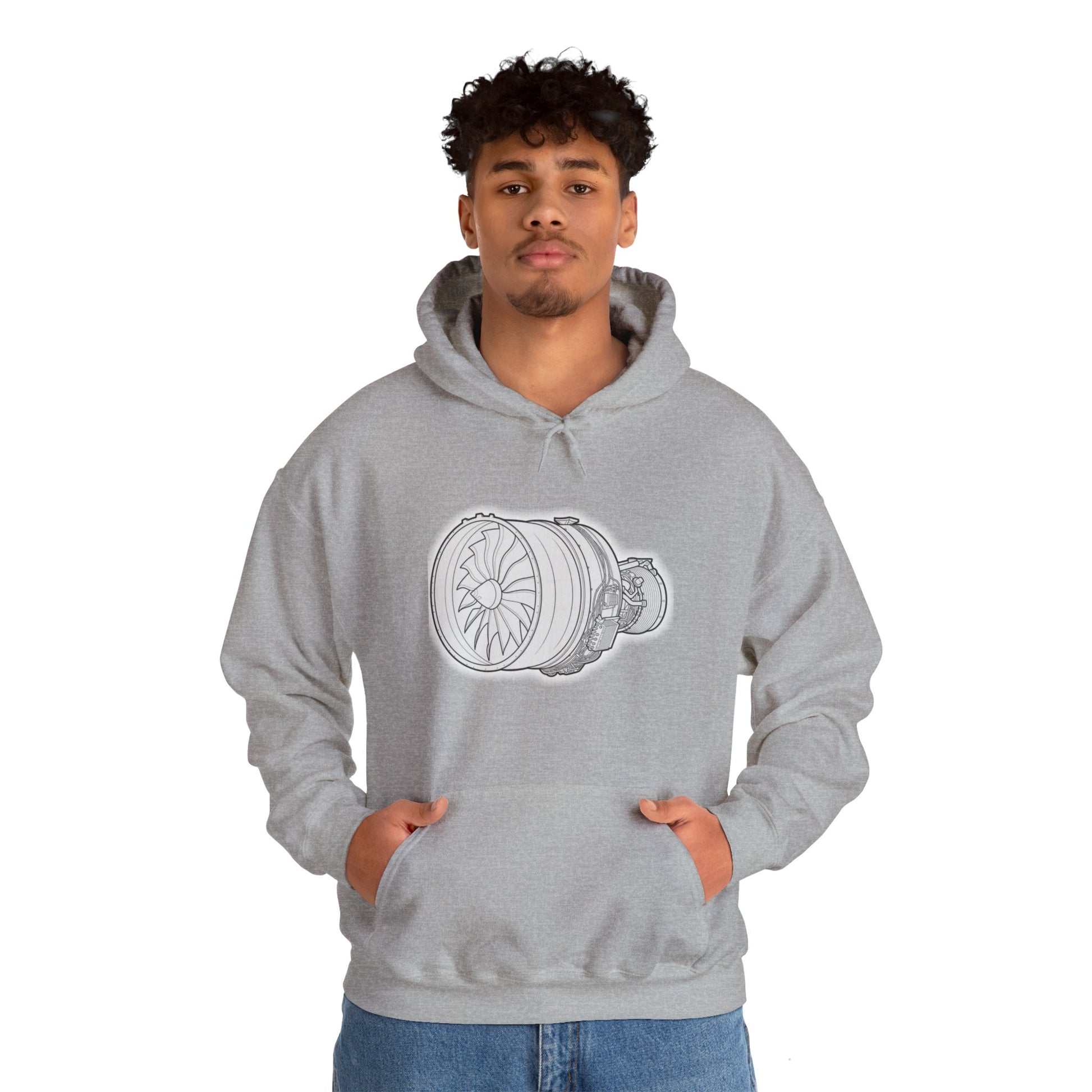 Turbine Hoodie. Sweatshirt. aviation. pilots. planes. ge9x. gifts for him. gifts for her.