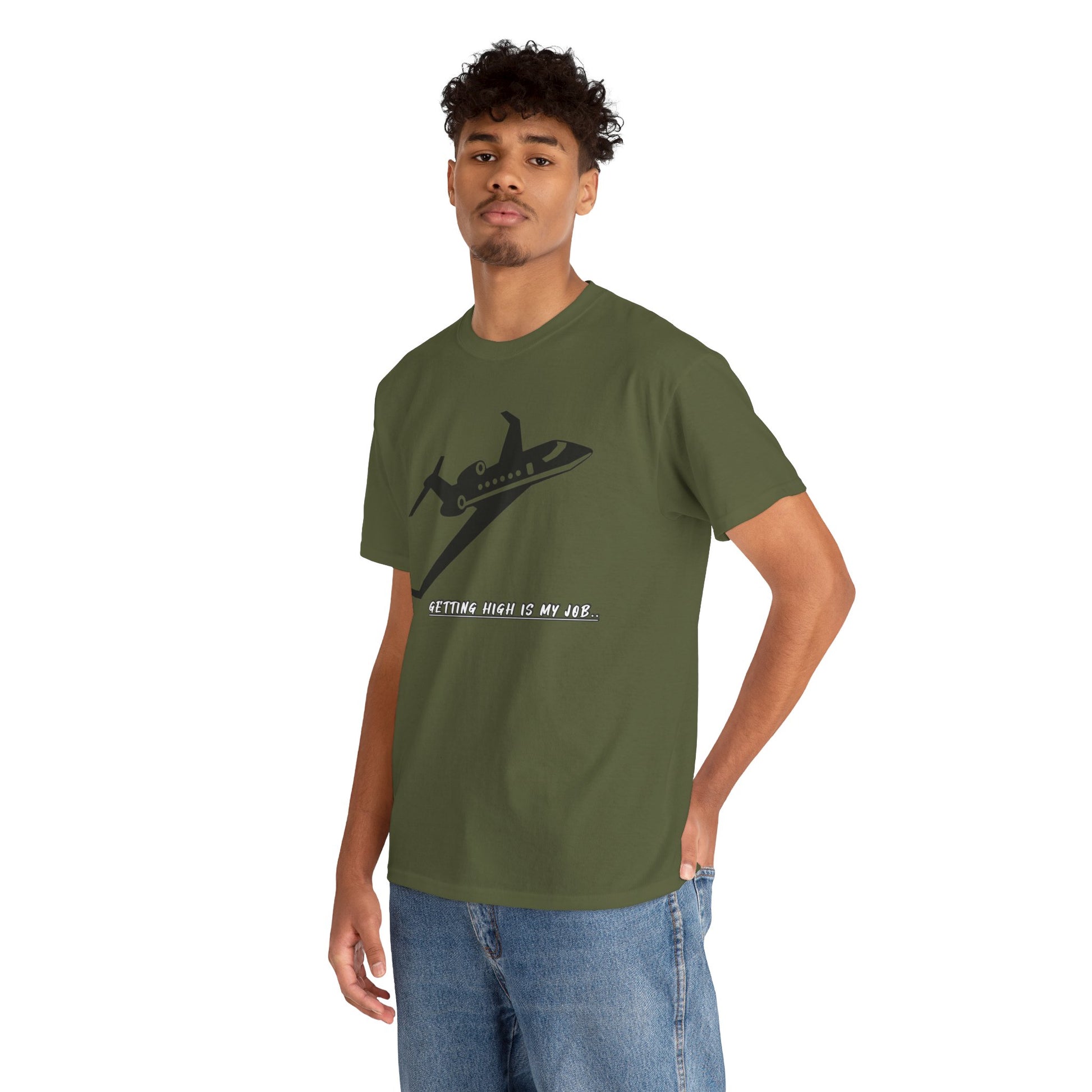 GETTING HIGH IS MY JOB. T-SHIRT. FUNNY. AVIATION. JOKES. PILOTS
