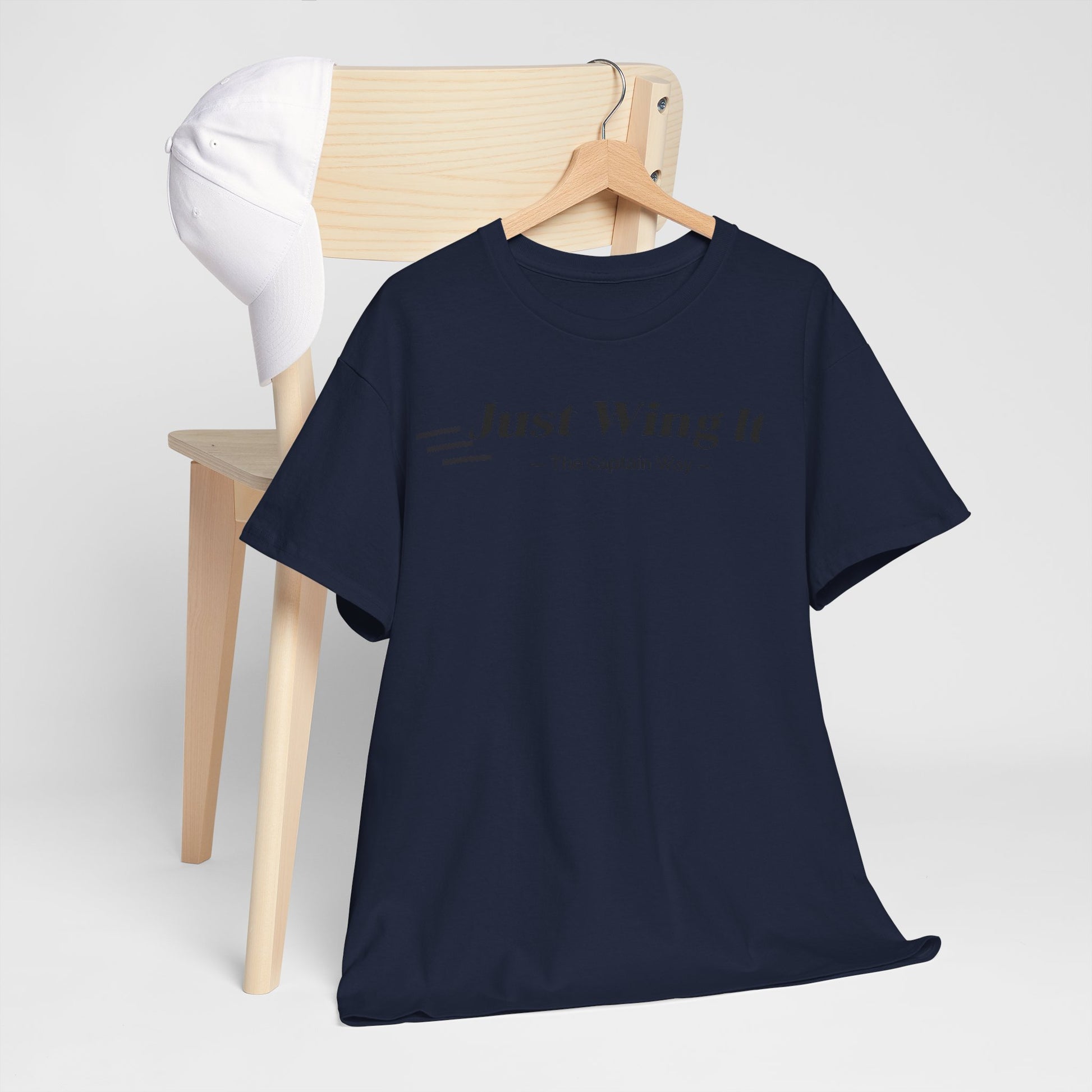 JUST WING IT! CAPTAIN. TSHIRT. AVIATION.FLIGHT CREW.PILOTS