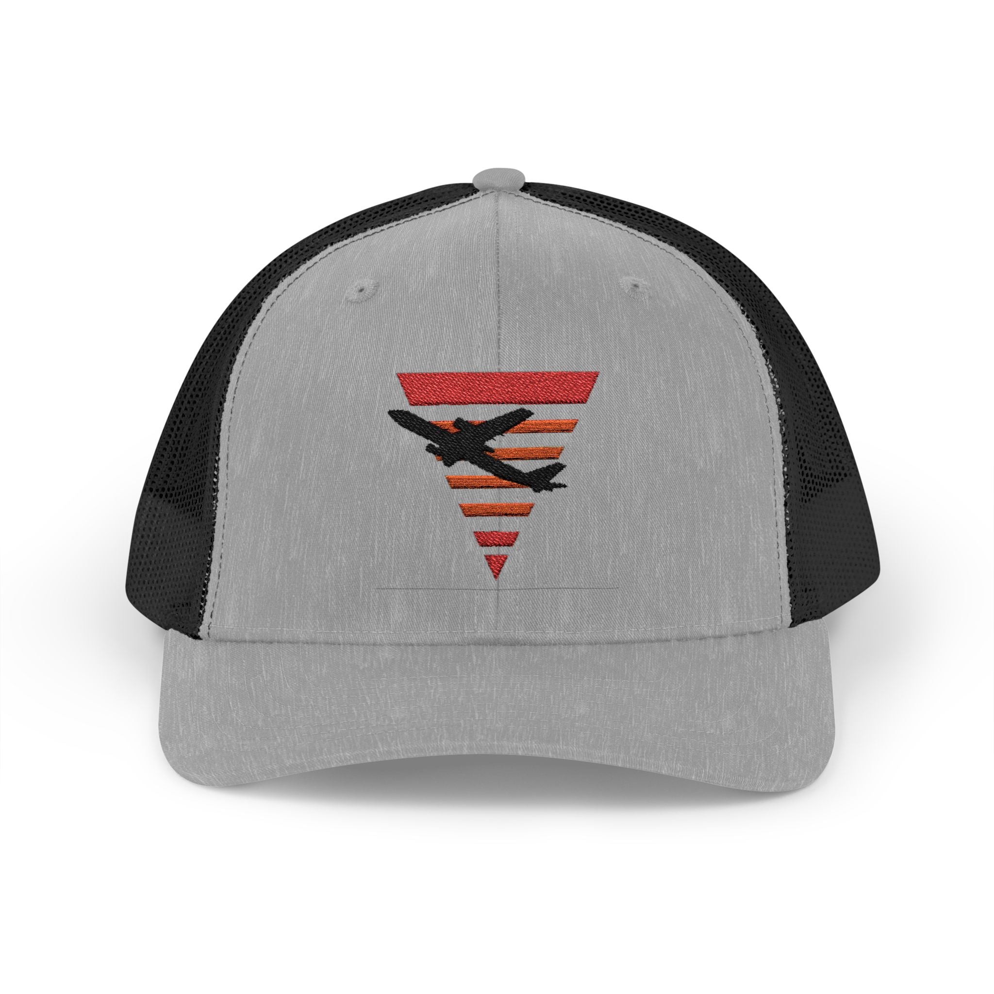 Tornado Pilot Snapback Trucker Cap — Vintage Stormy Sky Embroidered Logo