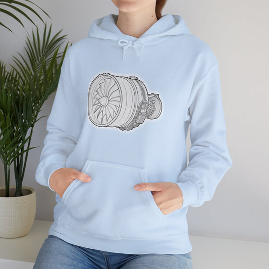 Turbine Hoodie. Sweatshirt. aviation. pilots. planes. ge9x. gifts for him. gifts for her.