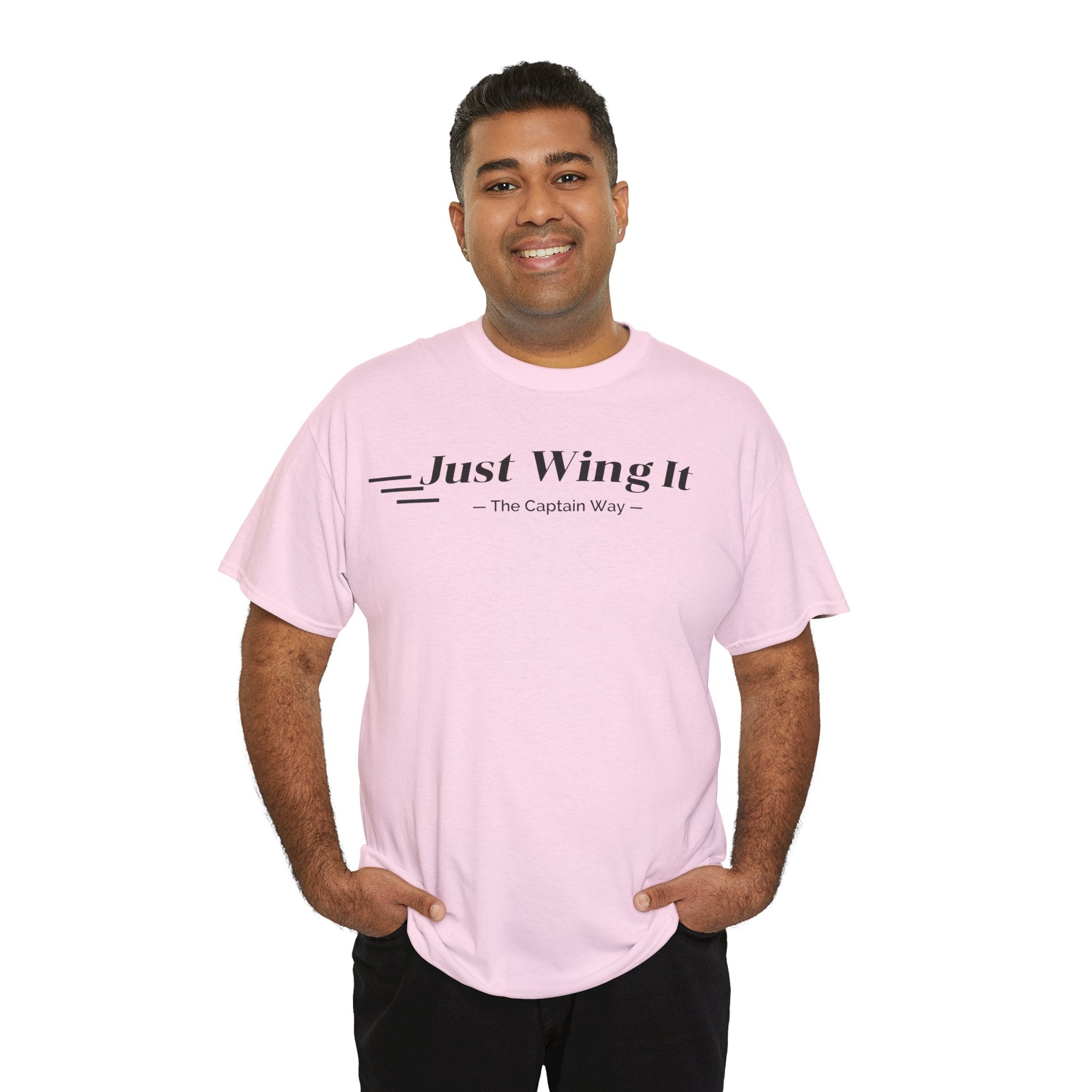 JUST WING IT! CAPTAIN. TSHIRT. AVIATION.FLIGHT CREW.PILOTS